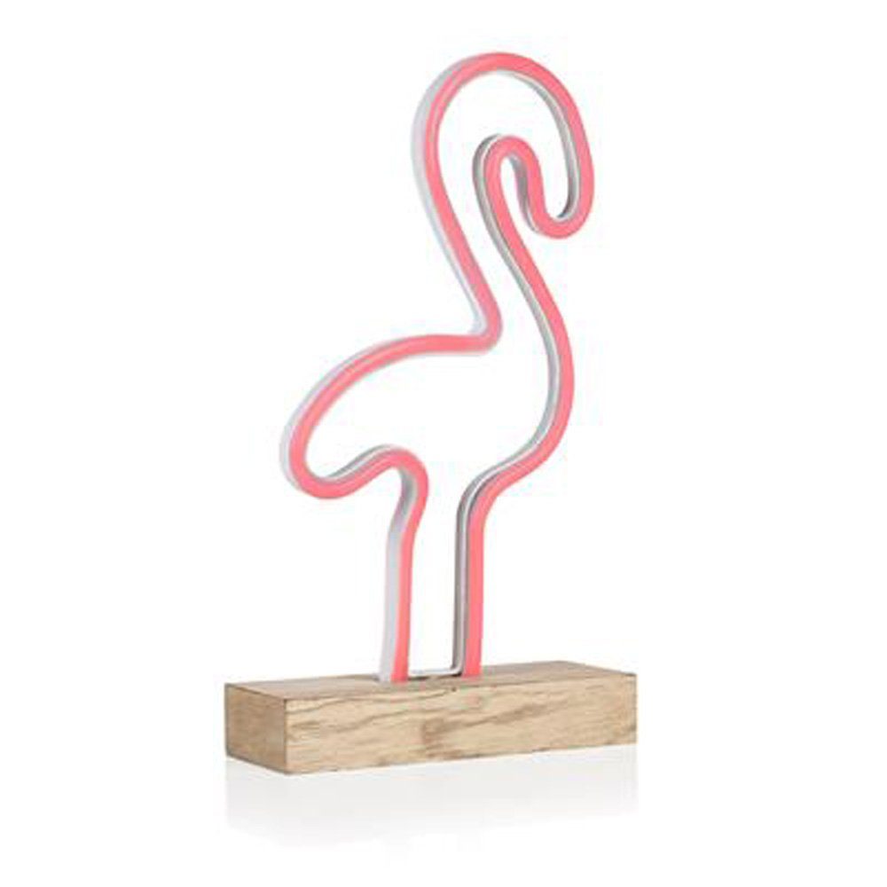 LED-Leuchtmittel Smartwares LED Tischleuchte Neon Flex Flamingo 3W rosa USB Kabel &