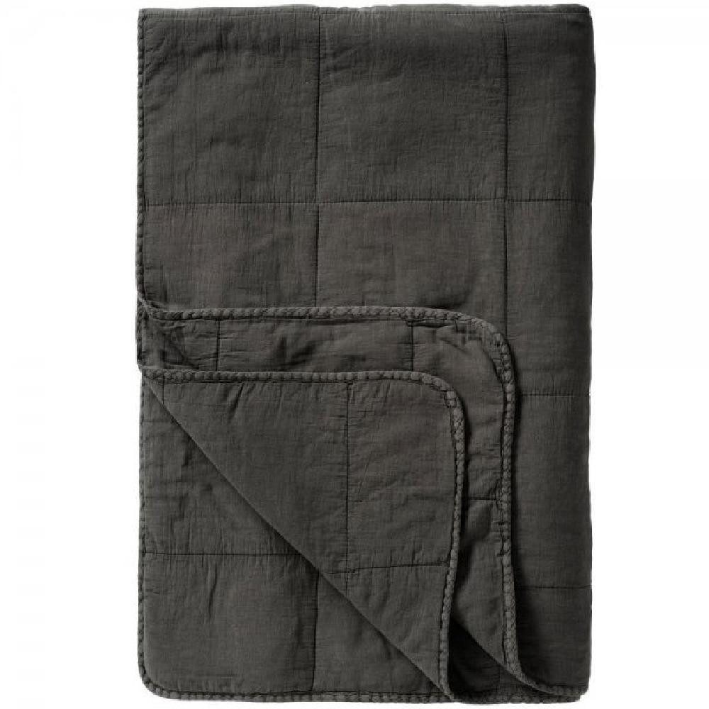 Wohndecke Ib Laursen Tagesdecke Quilt Vintage Thunder Grey (130x180cm), Ib Laursen