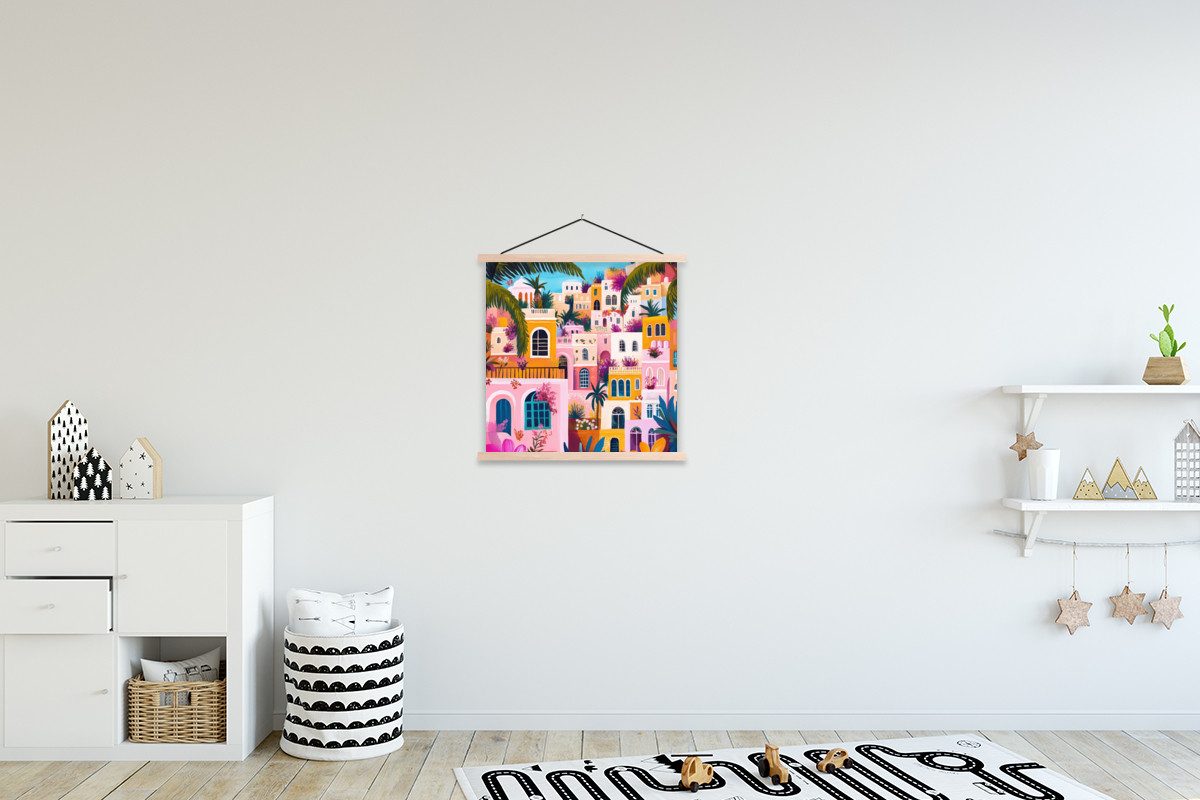 MuchoWow Poster Bunt - Rosa - günstig online kaufen