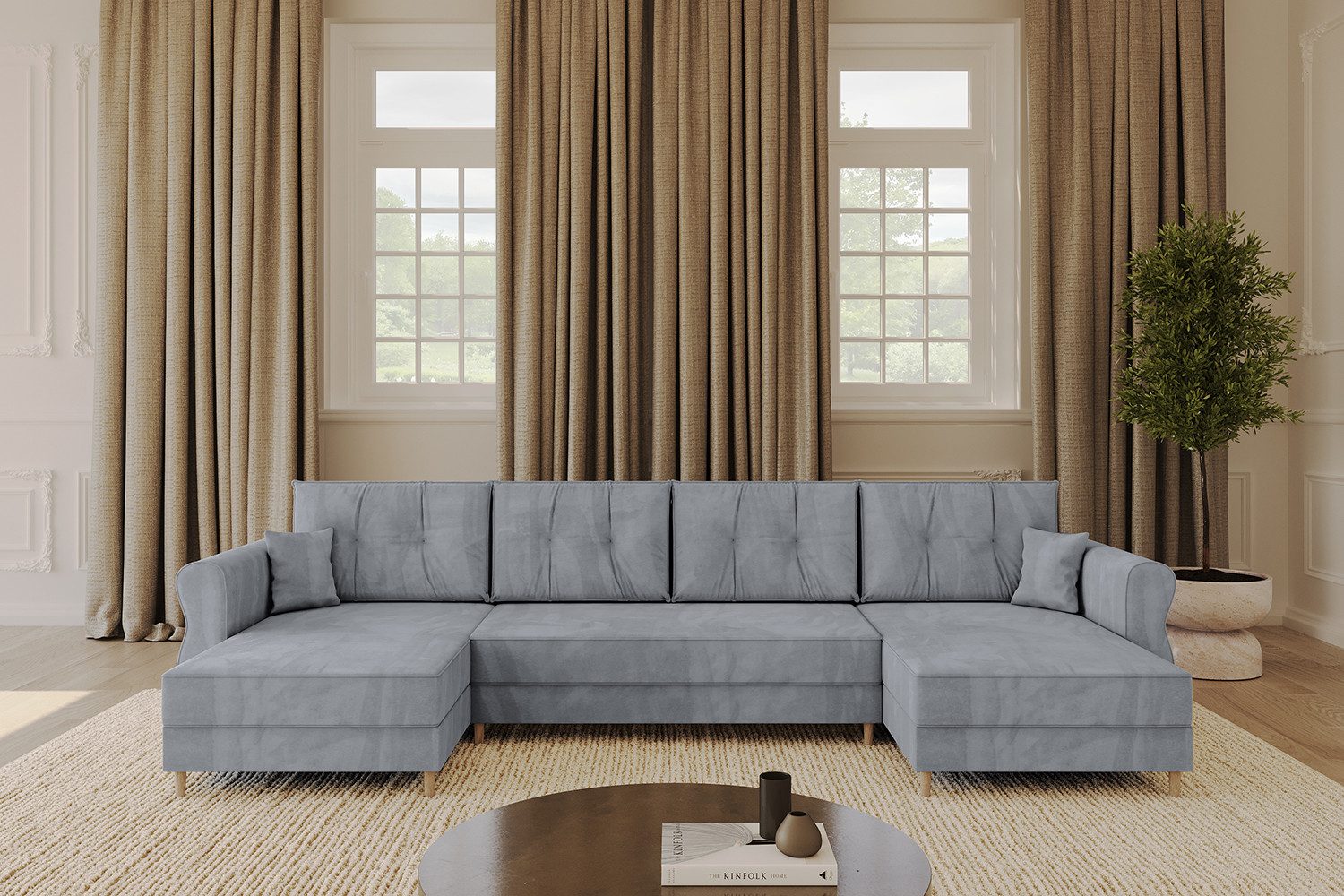 ALTDECOR Wohnlandschaft APOL-U, Couch mit Schlaffunktion, günstig online kaufen