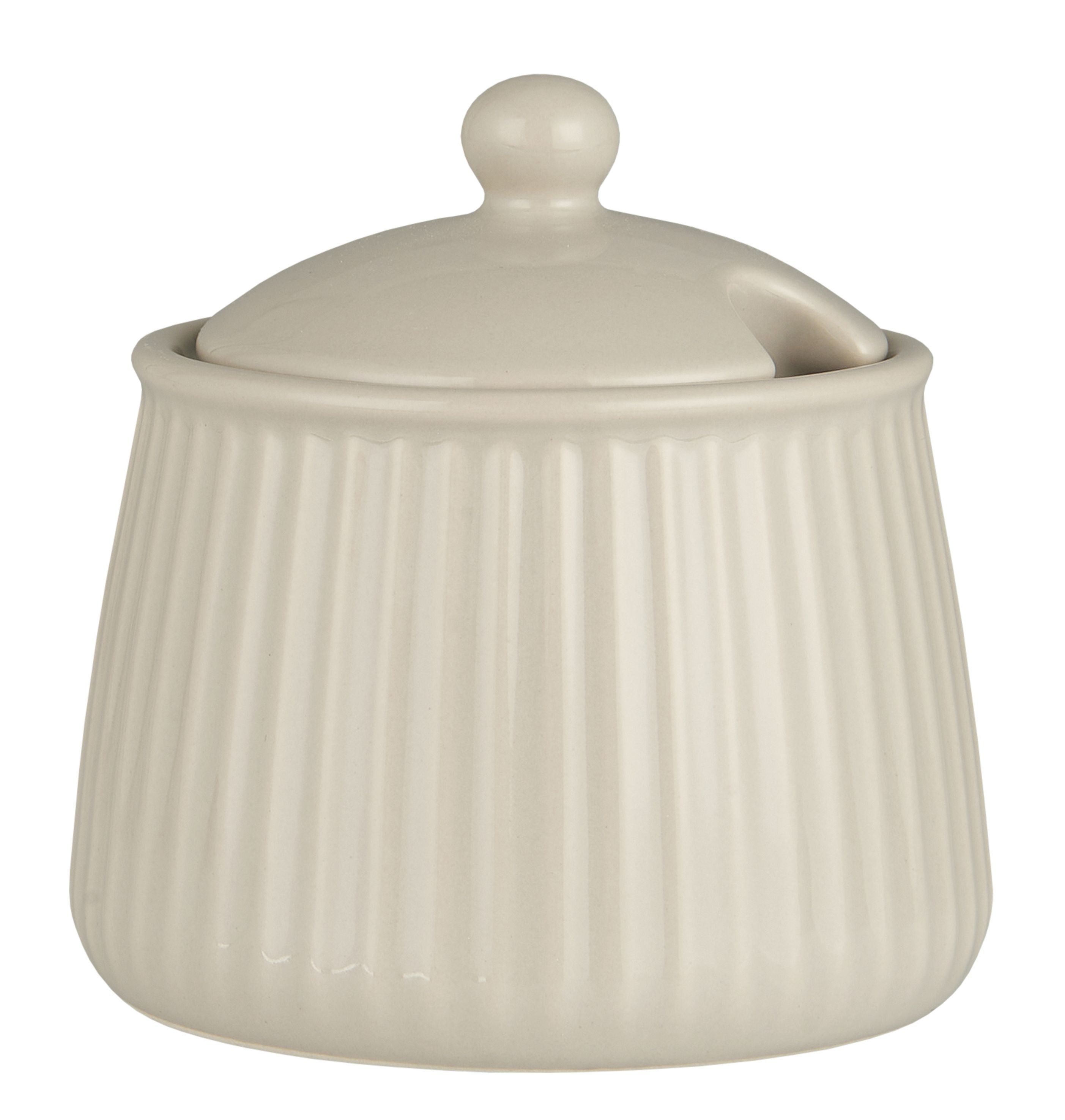 Ib Laursen Zuckerdose Ib Laursen - Zuckerdose Zuckerschale Mynte Rillen Keramik 2028 Farbe: