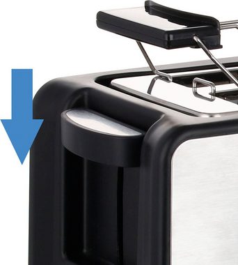 Emerio Toaster TO-124806, 2 lange Schlitze, für 4 Scheiben, 1400 W