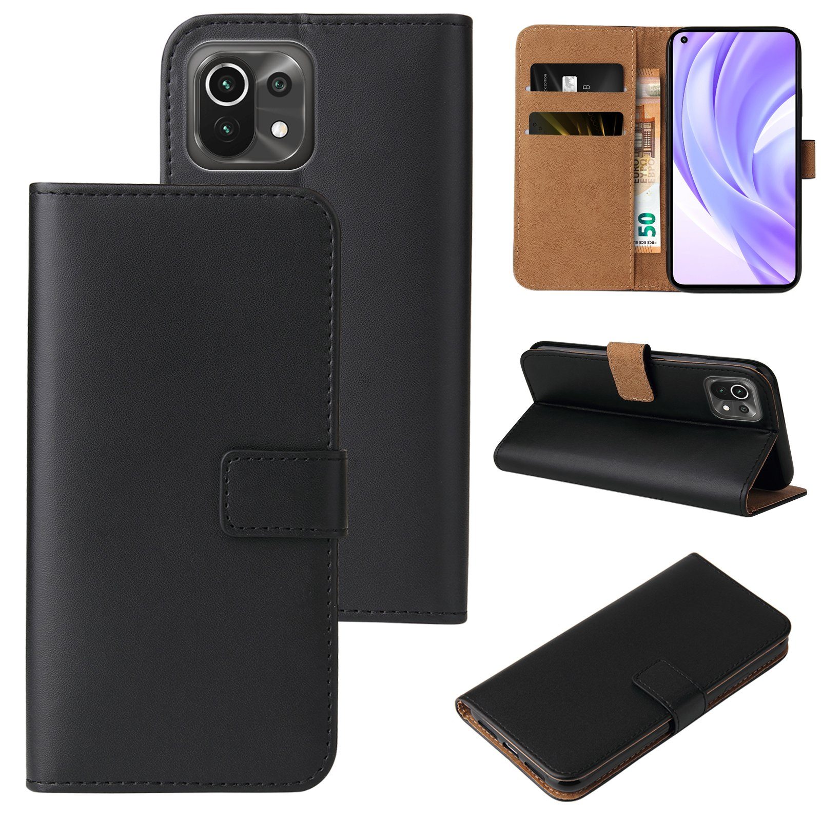 Tec-Expert Handyhülle Klapp Hülle für Xiaomi Mi 11 6.81 Zoll, 6.81, Flip Case für Xiaomi Mi 11