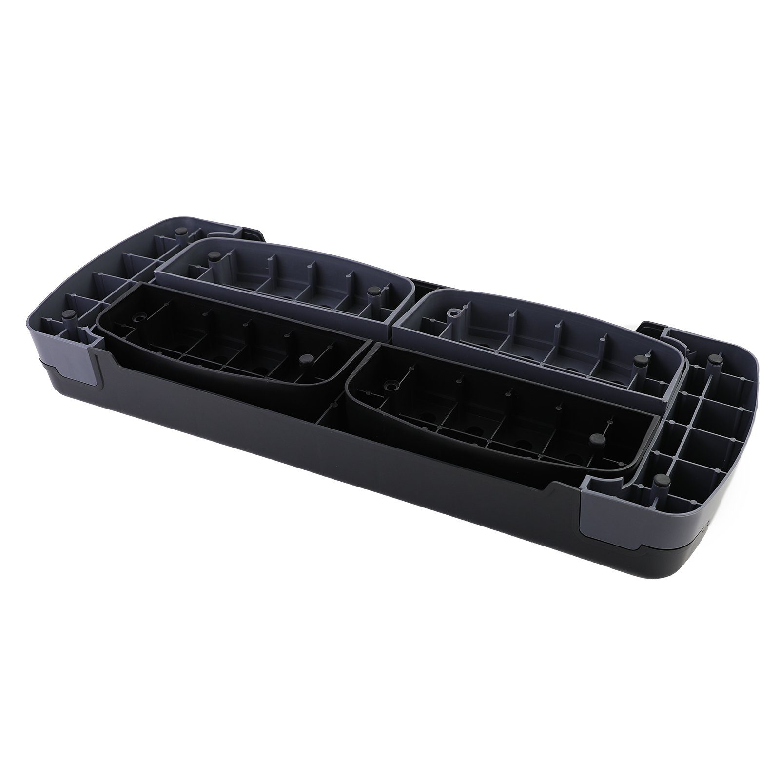 RAMROXX Stepper Fitness Stepboard Steppbrett Workout 3 Stufen Schwarz Grau 80x30cm