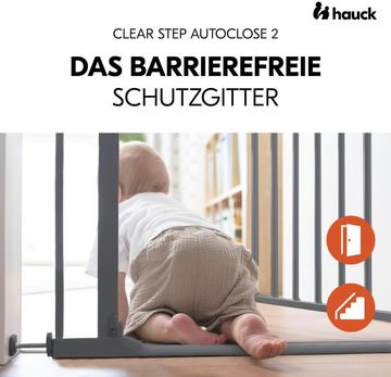 Hauck Türschutzgitter Clear Step Autoclose 2, Dark Grey, auch als Treppenschutzgitter verwendbar