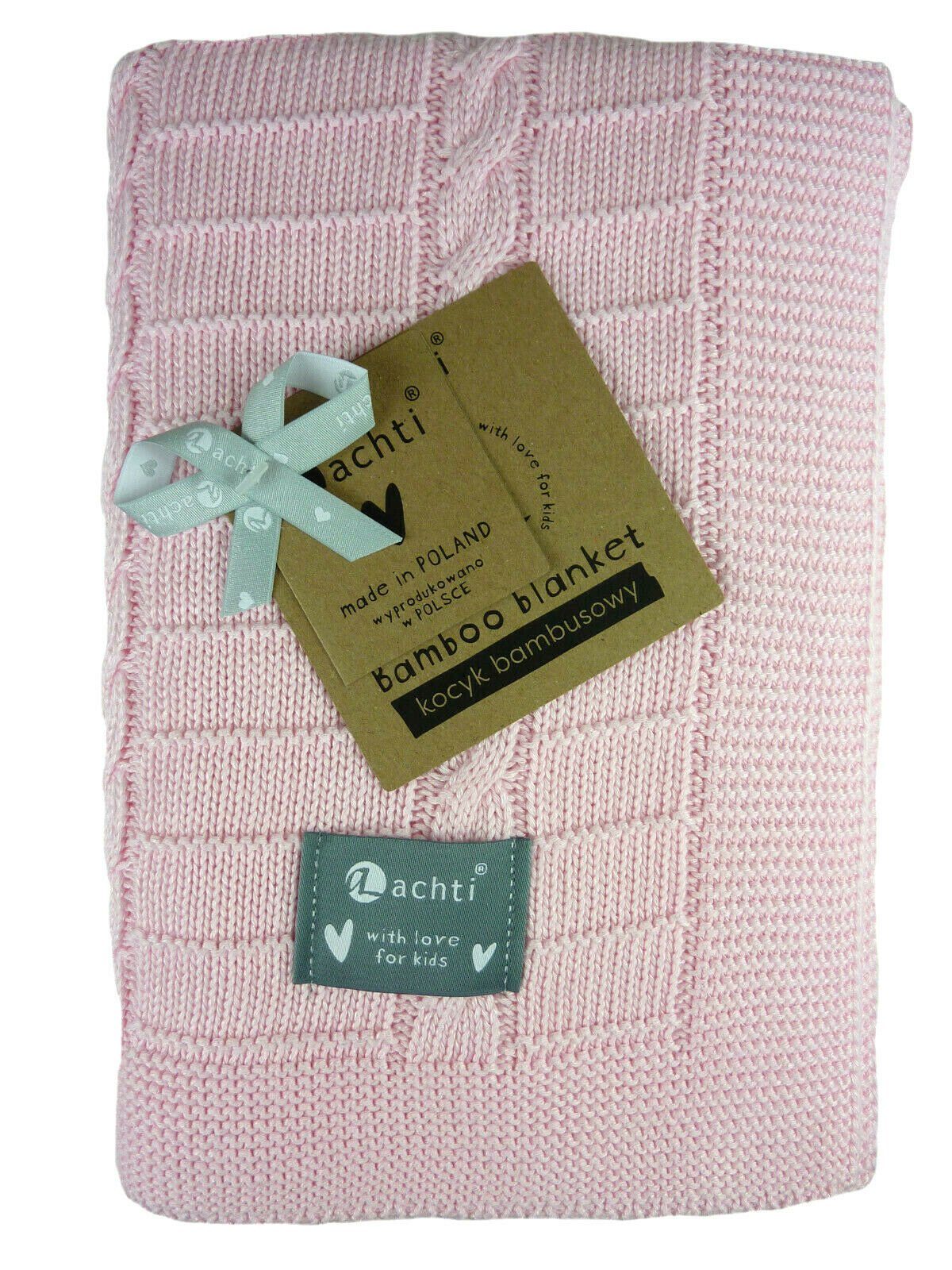 Babydecke gestrickte Babydecke, Baby Decke KC-009, 80x100 cm, Taschen4life, Kuscheldecke für drinnen & draußen, Baby Strickdecke - weich & zart