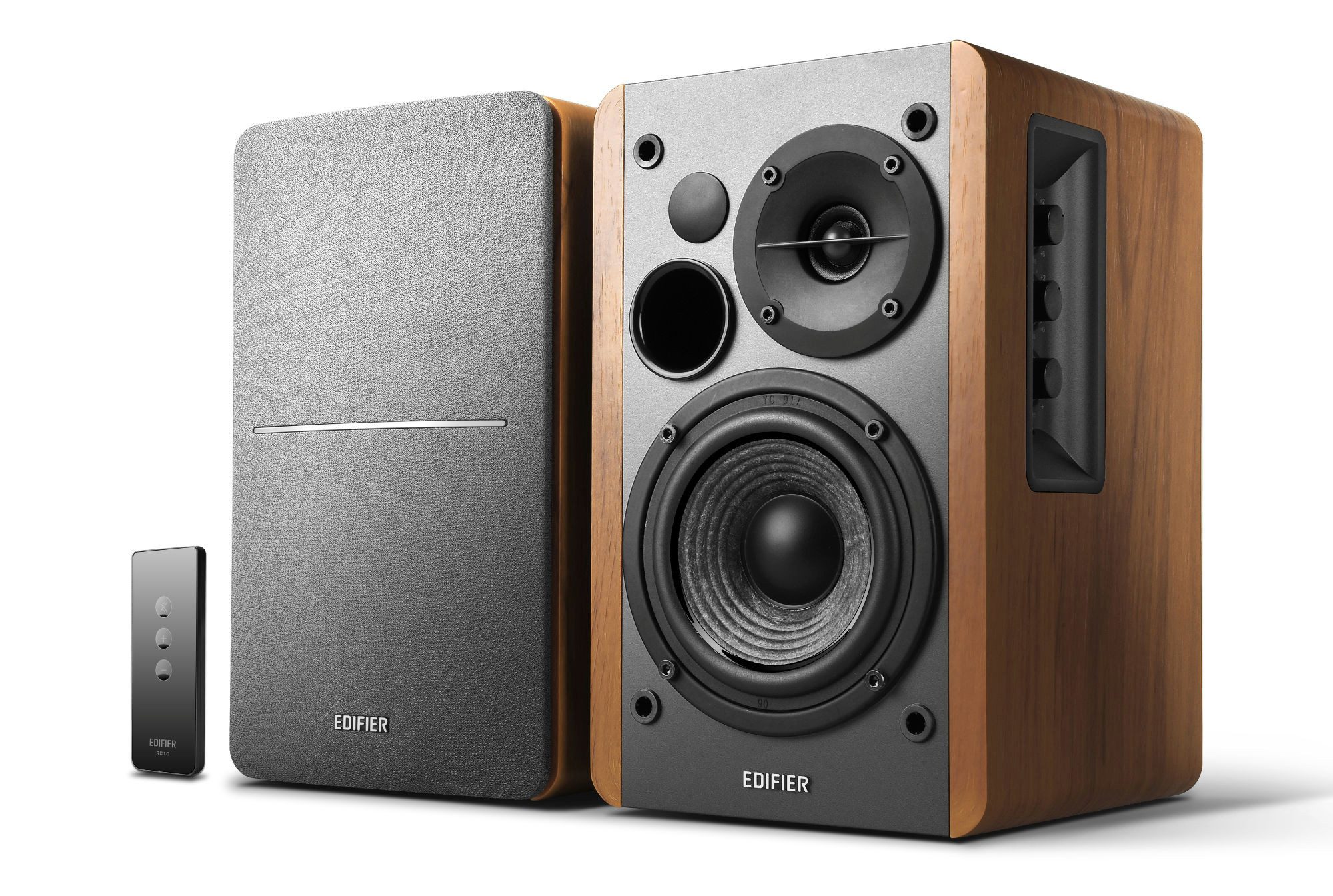 Edifier® Edifier Studio R1280T 2.0 Lautsprechersystem Wood Lautsprechersystem 2.0 (42 W, mit Infrarot-Fernbedienung)