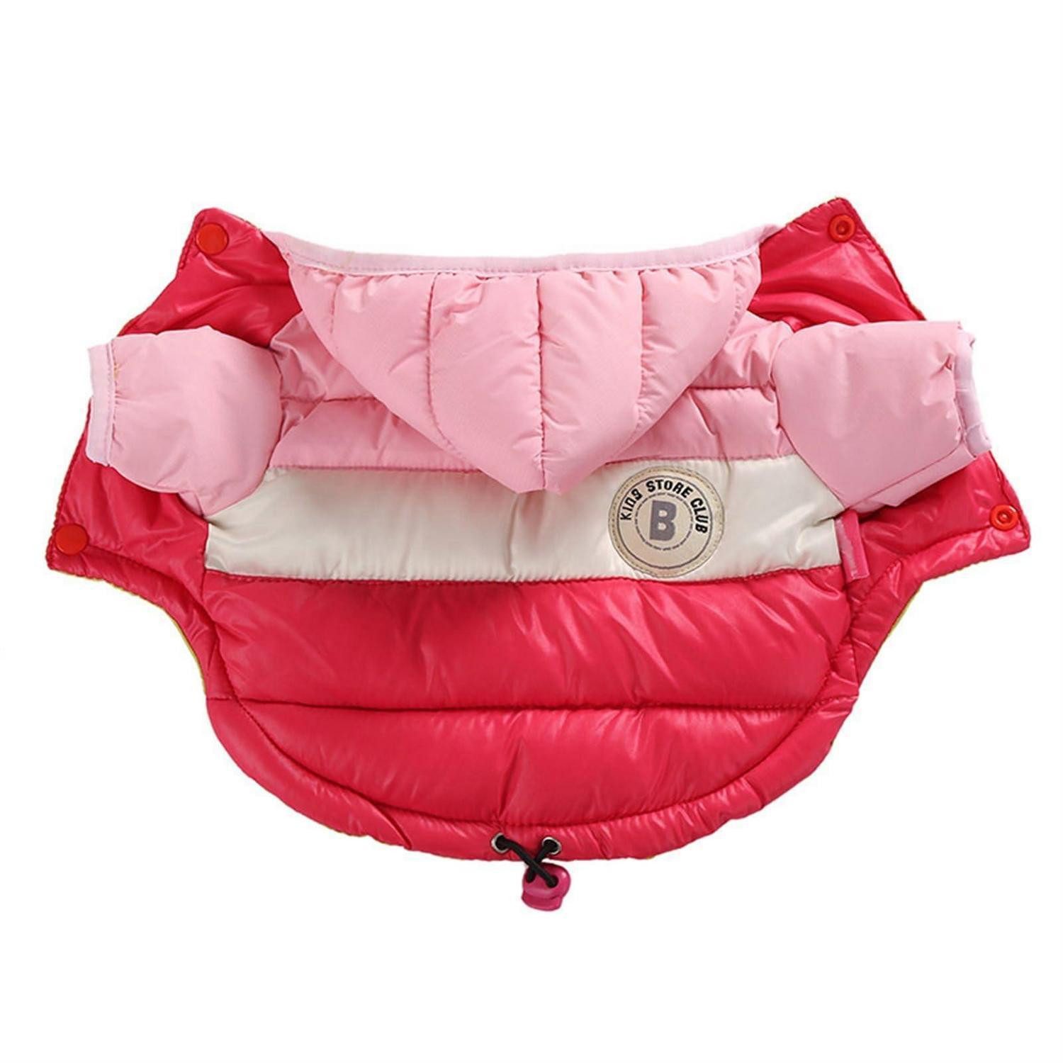 LuxusKollektion Hundemantel Hundemantel mit Kapuze Rosa XS