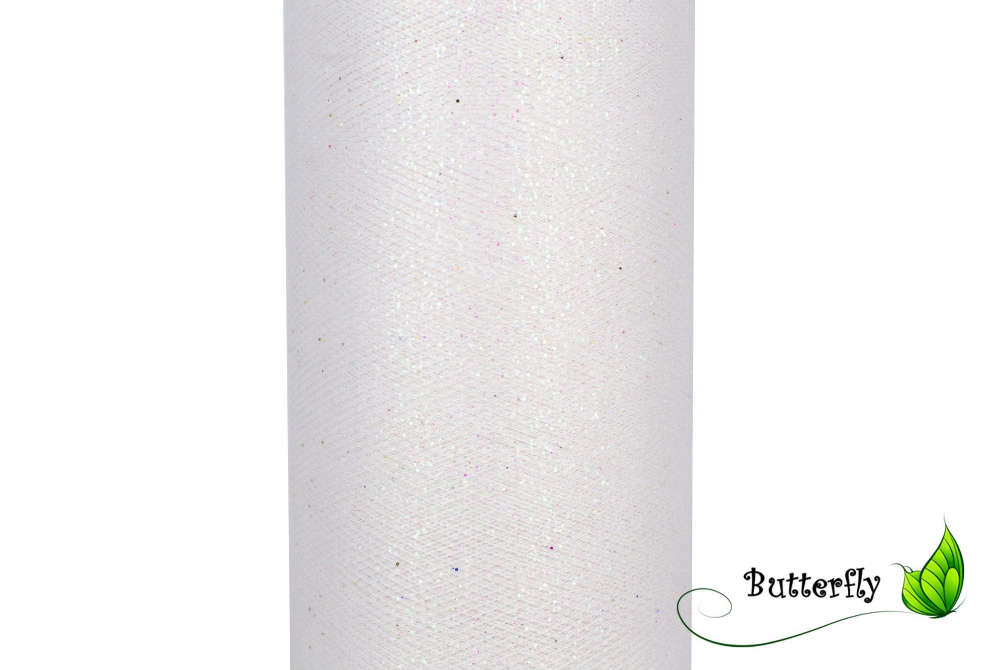 Creativery Stoff, Glitzer Tüll 15cm, 9 Meter