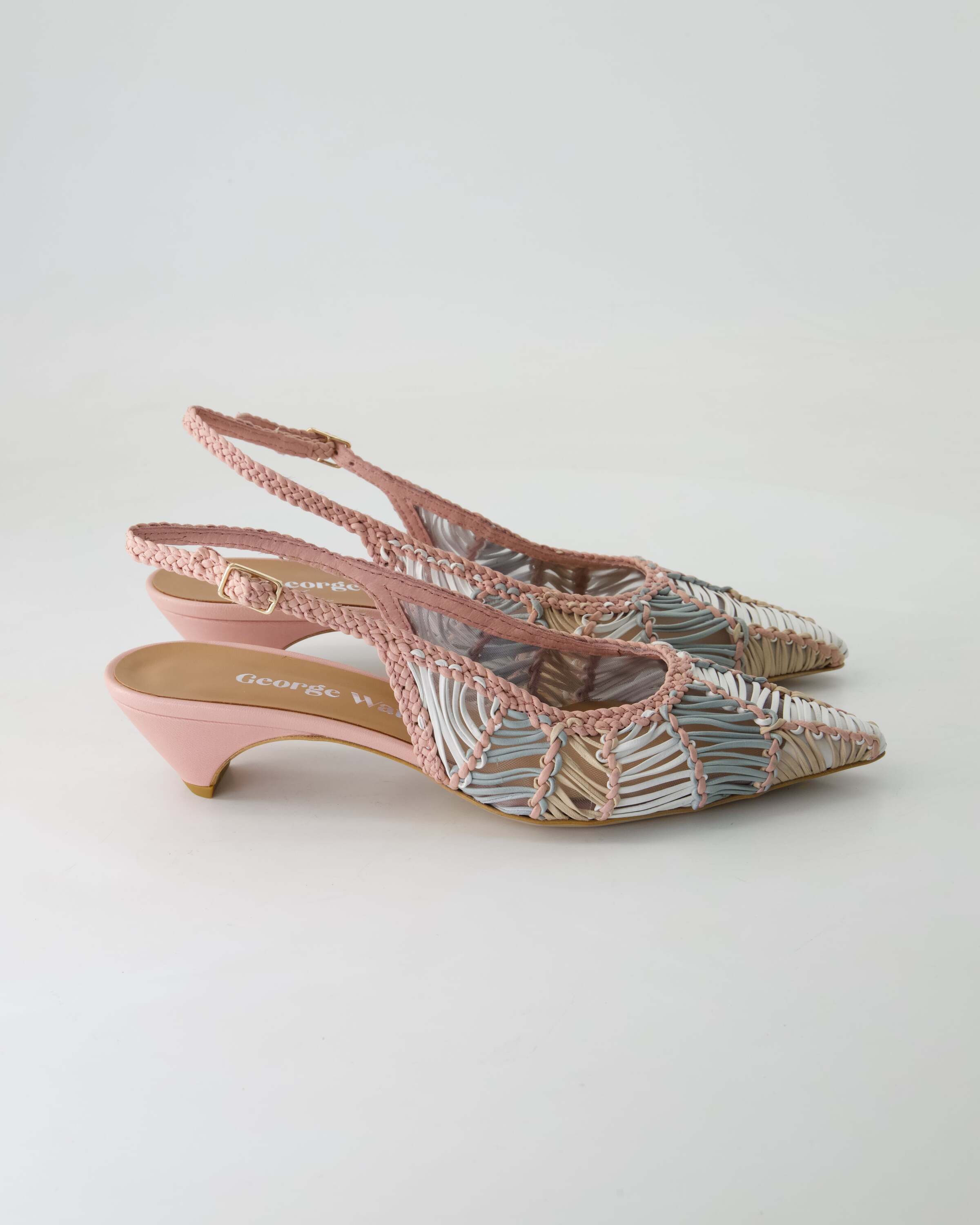 George Watts N1008-655 Slingpumps Obermaterial: Leder