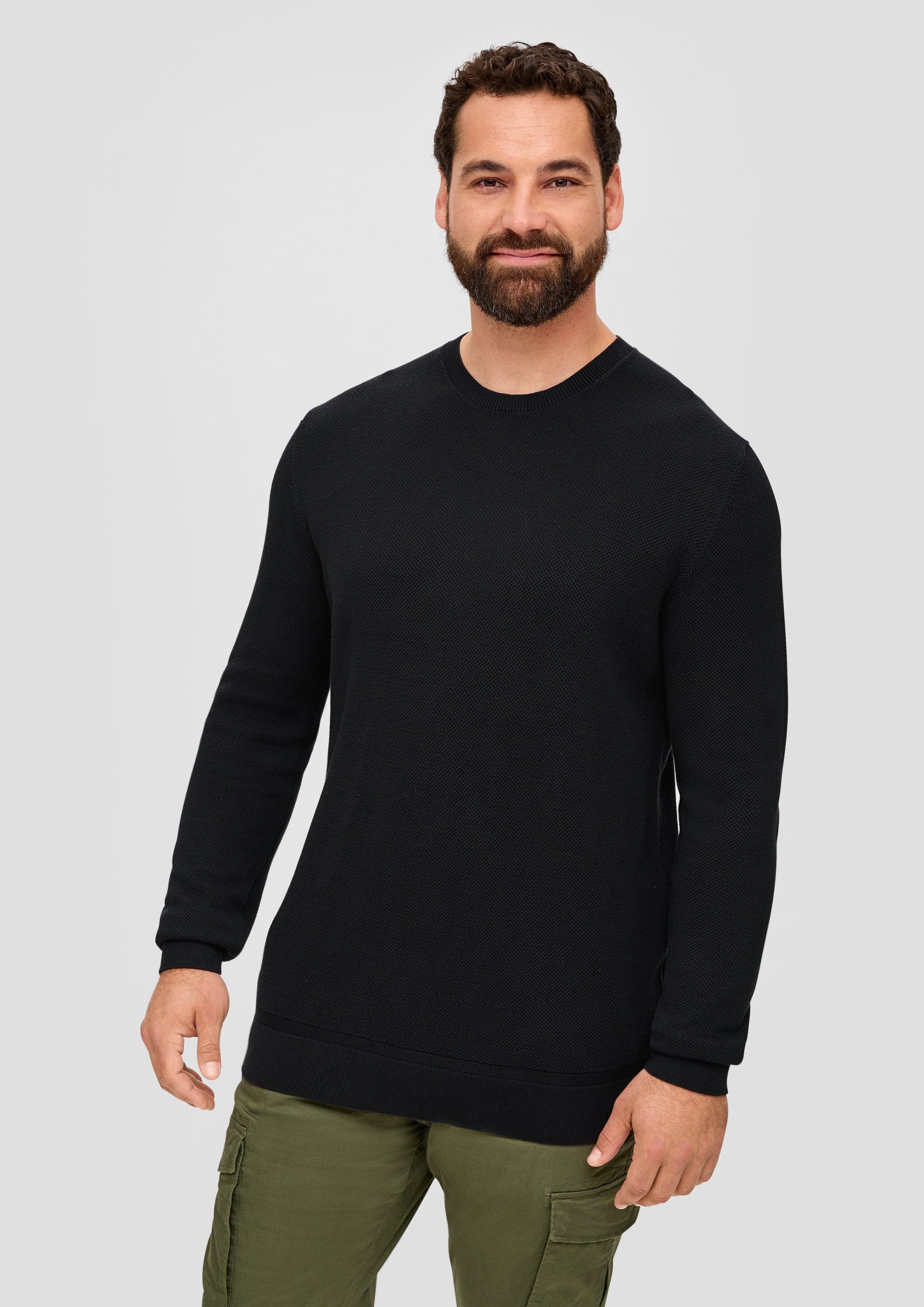 Strickpullover Feinstrickpullover aus Baumwolle