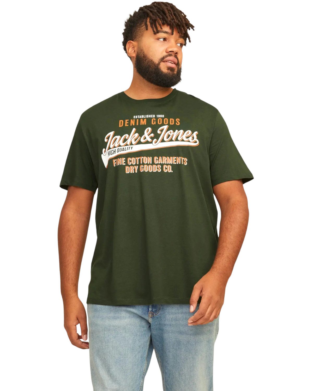 Jack & Jones PlusSize Print-Shirt (Spar-Set, 3er-Pack) Big Size Shirt Übergrößen Shirt