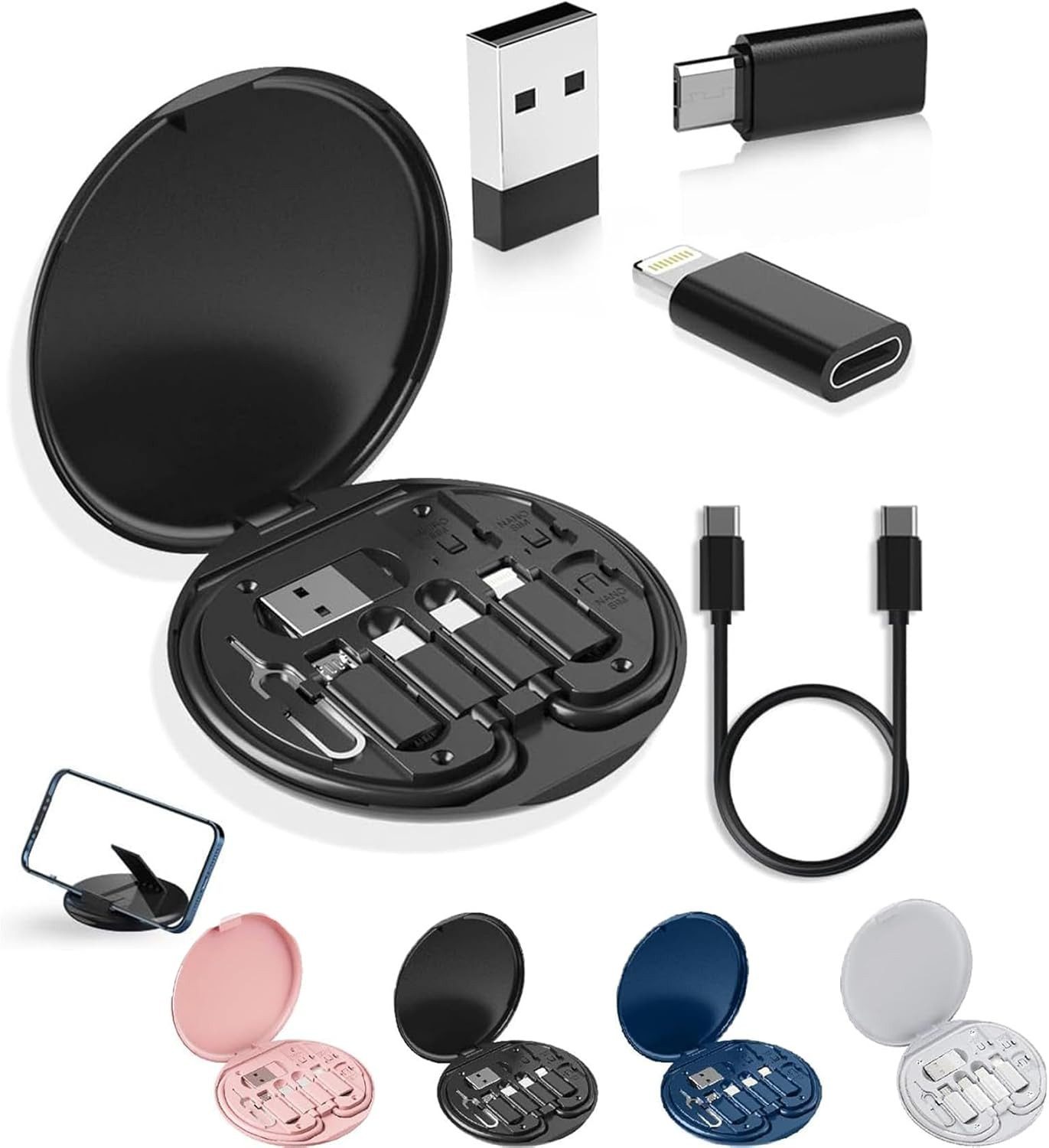 LIANNA Taschenorganizer Taschenorganizer Mini Datenkabel-Set mit Box & Schnellladung, 1 Stück (Set, 1-tlg., Taschenorganizer Mini Datenkabel-Set mit Box & Schnellladung, 1 Stück)
