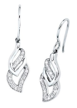 Amor Paar Ohrhaken, mit Zirkonia (synth)