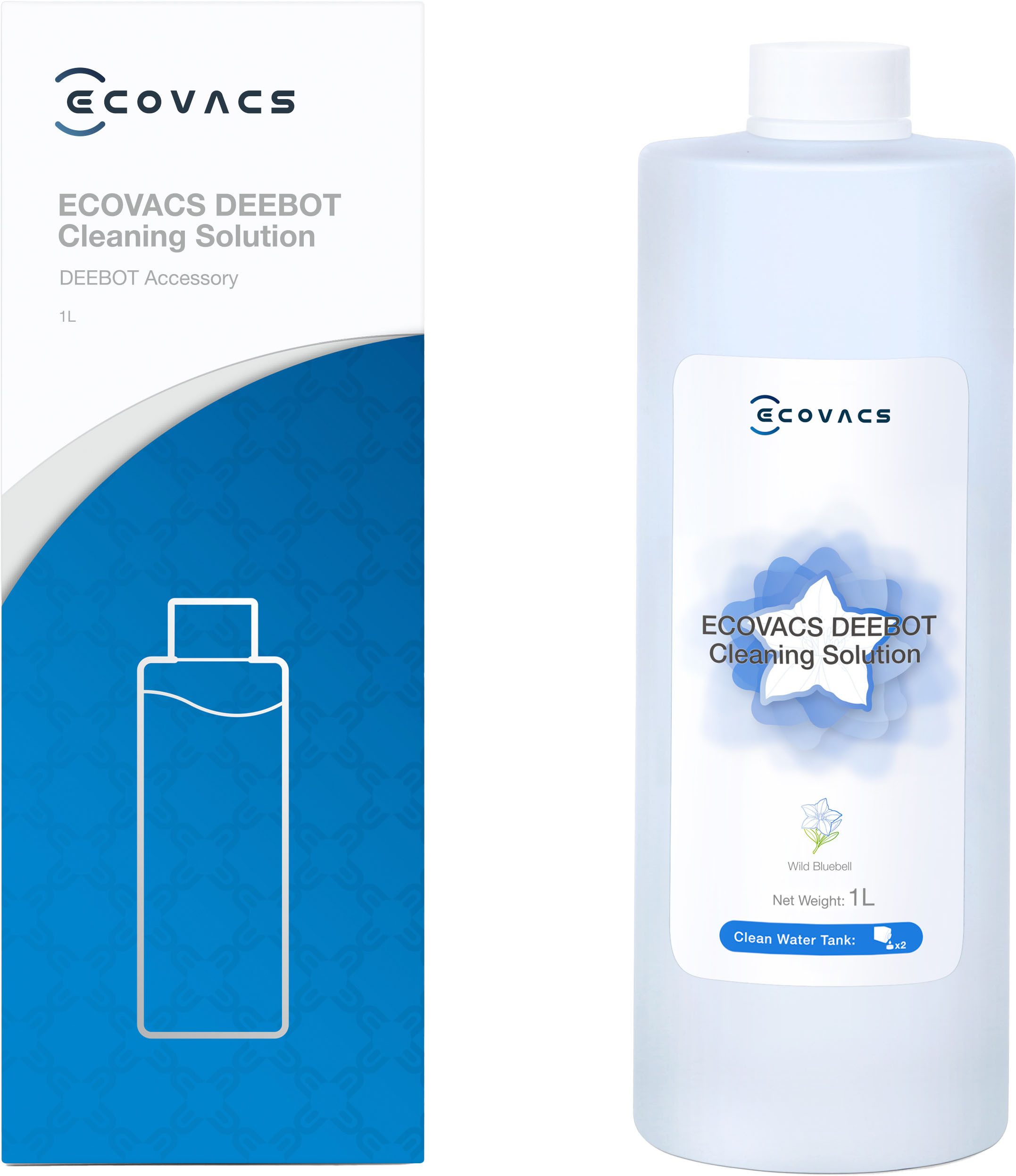 ECOVACS Reinigungslösung 1L Reinigungskonzentrat (für Saug-und Wischroboter)