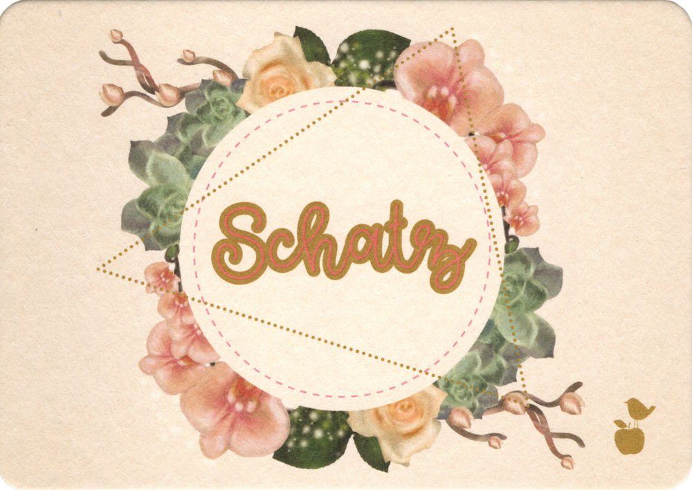 "Schatz" Postkarte