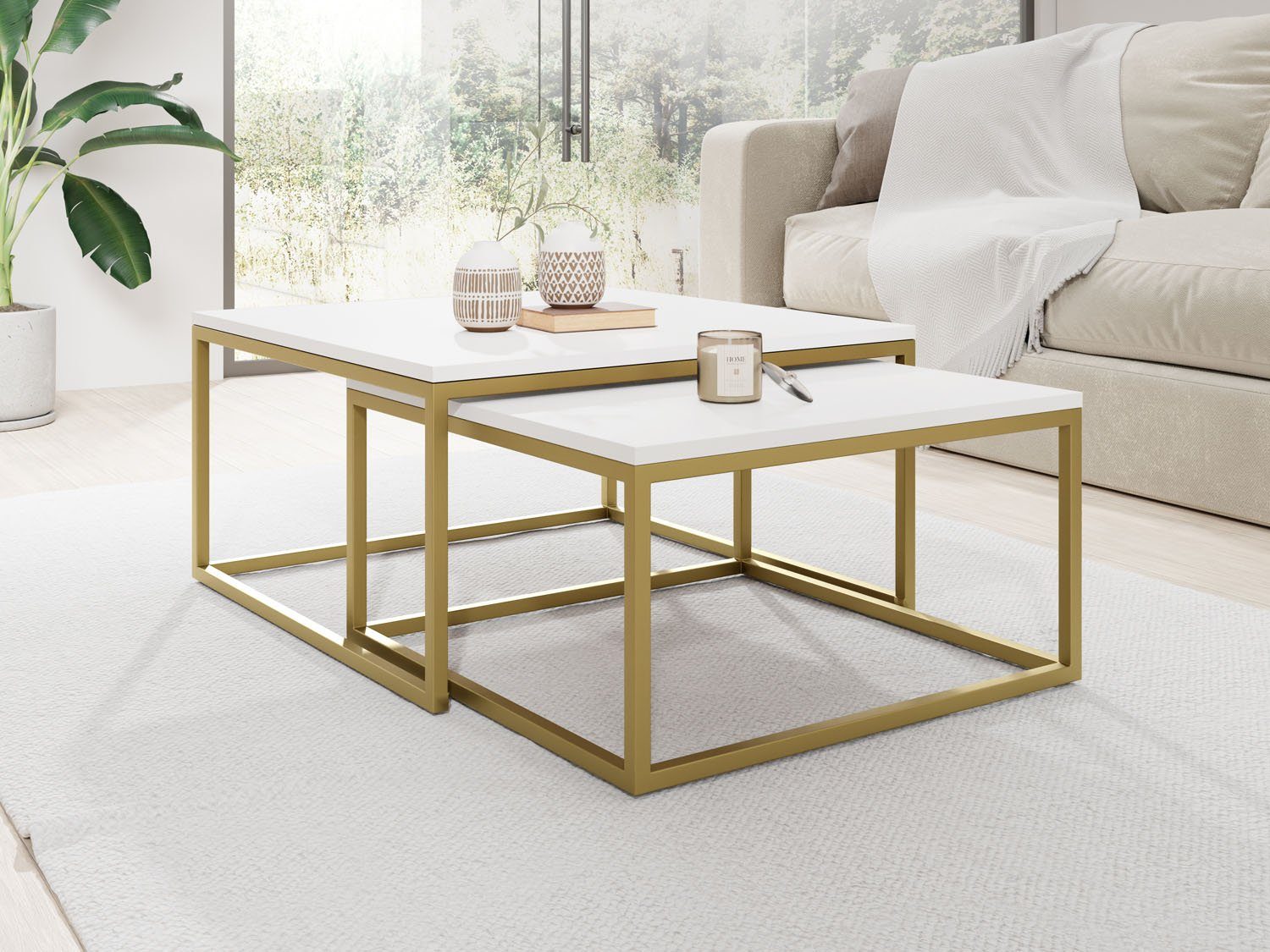 WFL GROUP Couchtisch Vella Gold günstig online kaufen