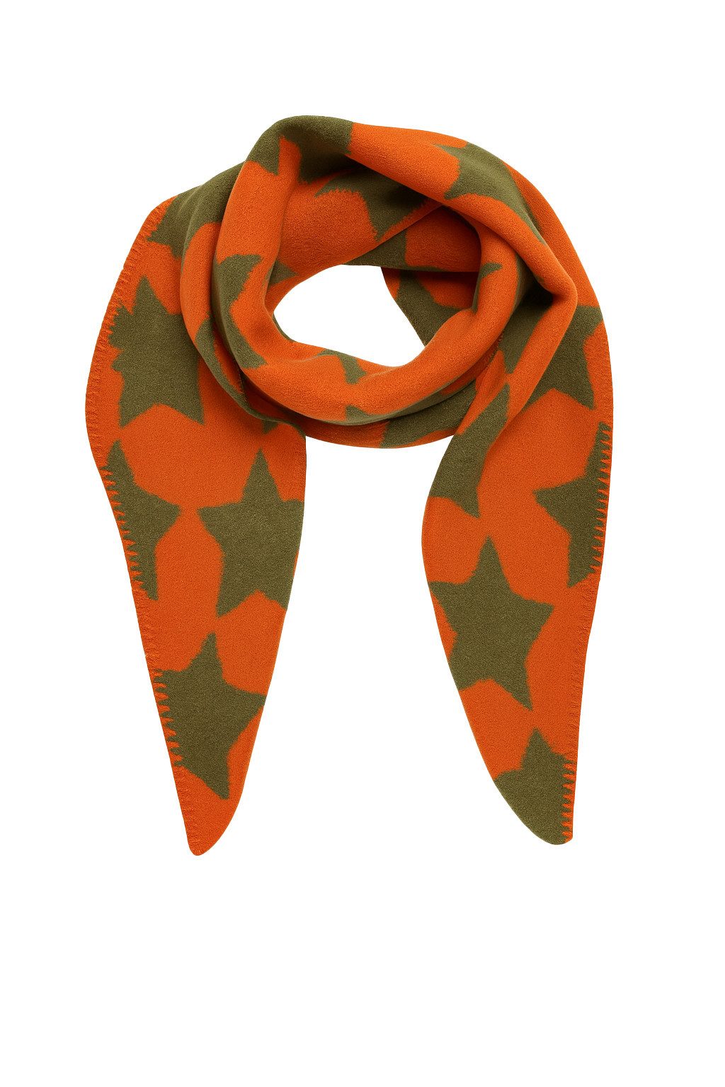 Faera Modeschal Flauschig mit Kontrastnaht, (1-St), 9428 in Orange