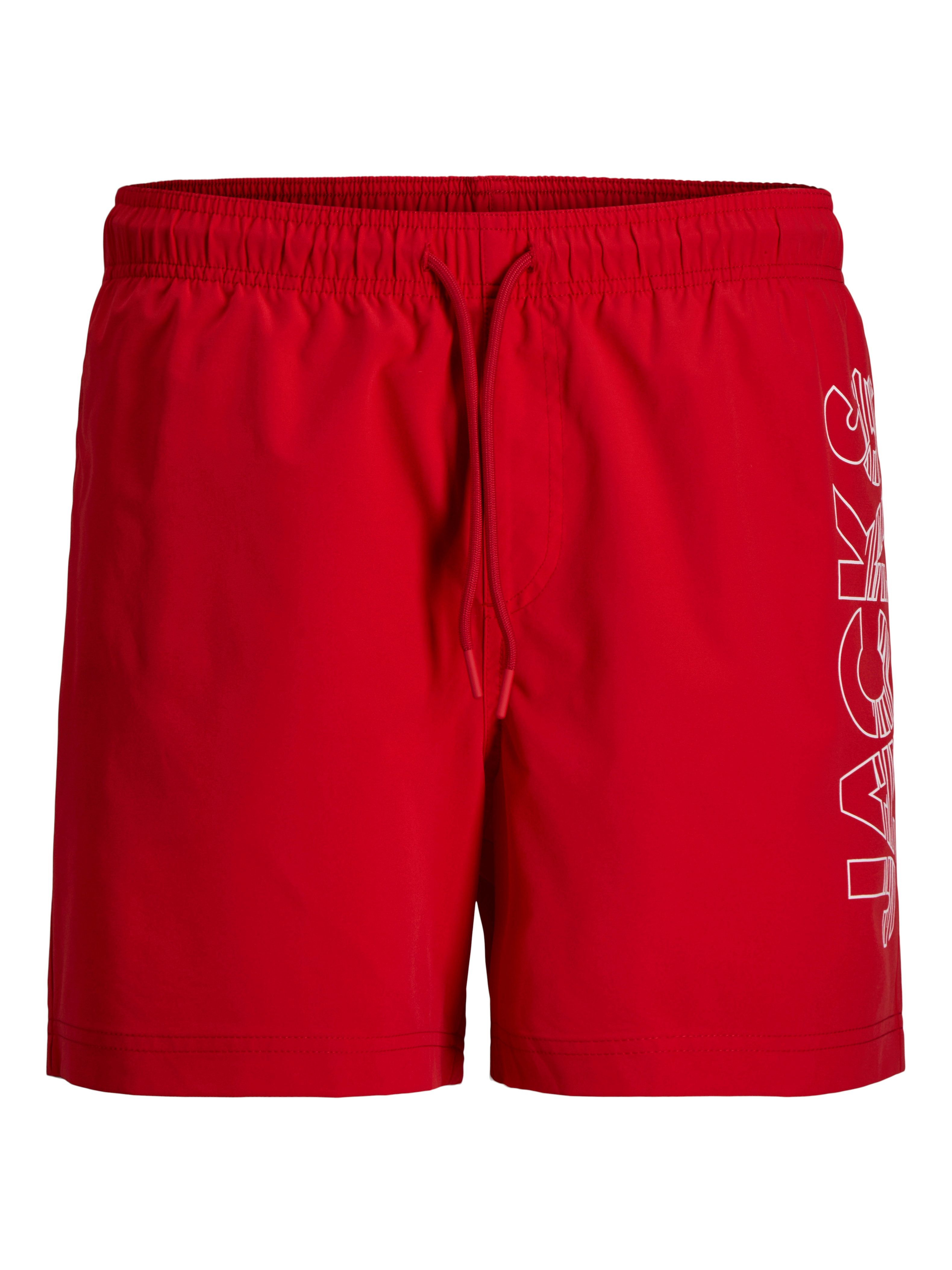 Jack & Jones PlusSize Badeshorts JPSTMAUI WAVE LOGO SWIM SHORTS SN PLS Kunstfaser, mit elastischem Bund, normal geschnitten