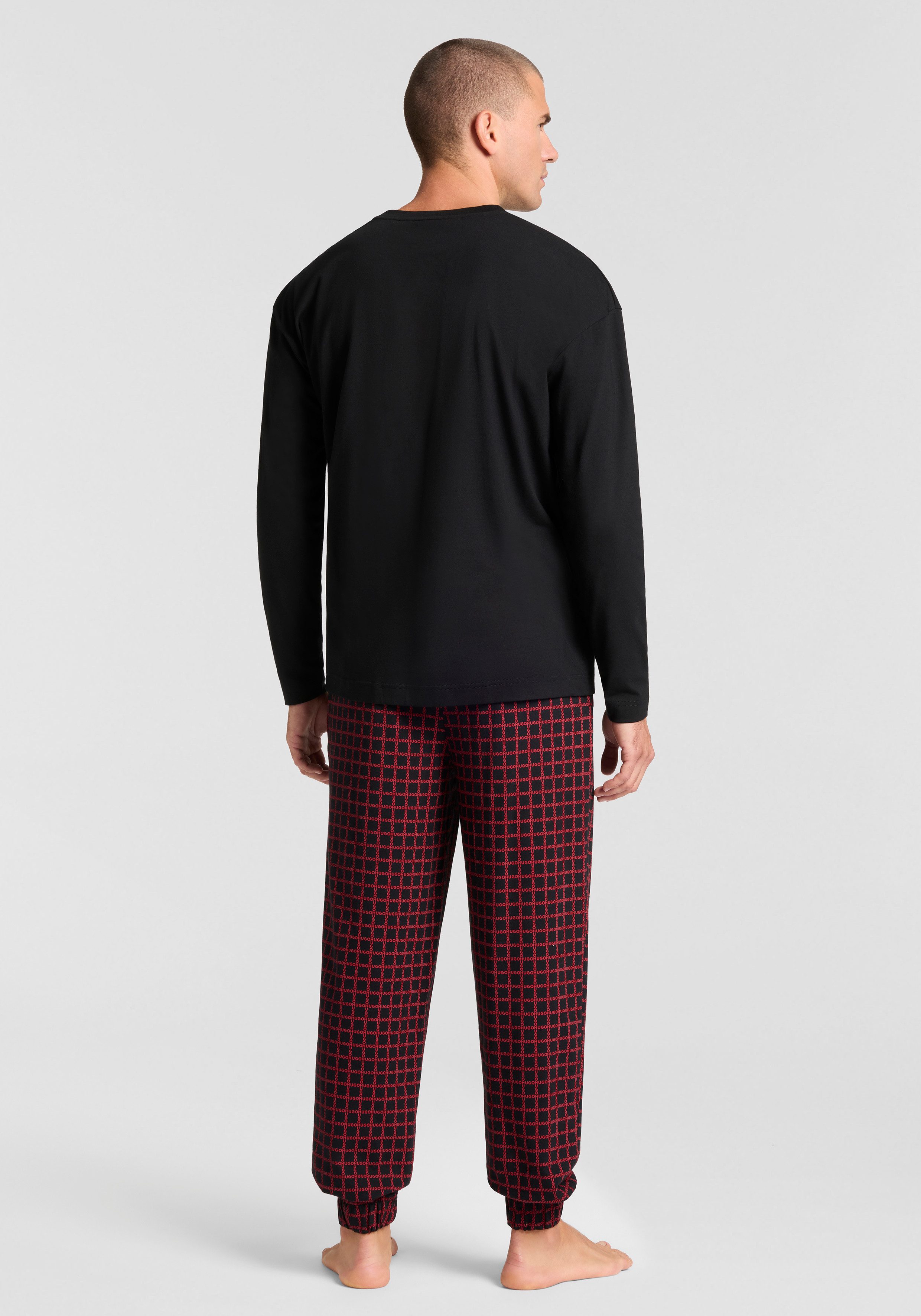 HUGO Pyjama (Set, 2 tlg) Rundhalsausschnitt, elastischer Logobund günstig online kaufen