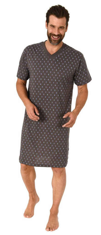 Normann Pyjama »Herren Nachthemd kurzarm in zeitlosem Allover-Print bis Größe 56/58 - 181 111 90 001«