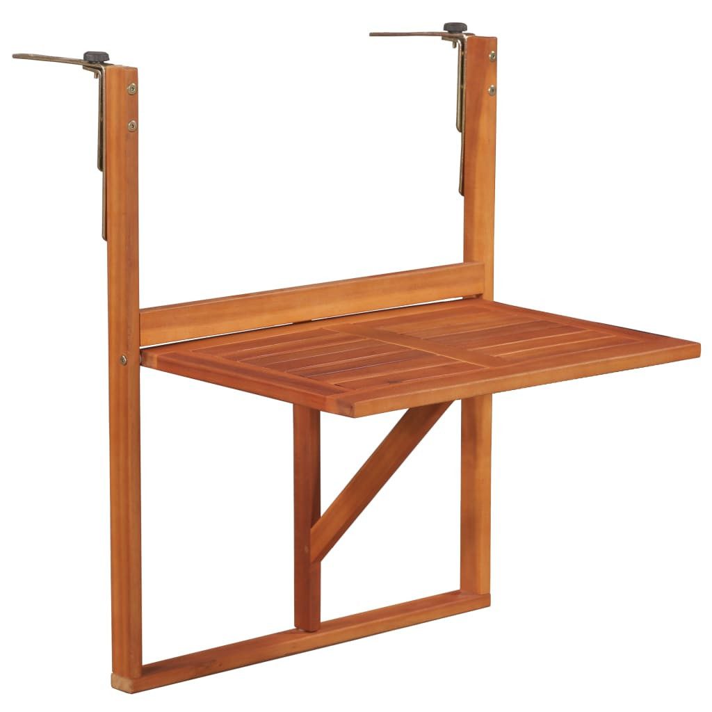 vidaXL Gartentisch Hängender Balkontisch 64,5x44x80 cm Massivholz Akazie