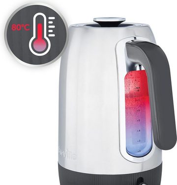 Breville Wasserkocher Elektrischer by Sage Temperatur Einstellung 1.7L schnelle Kochzeiten, 2400,00 W, Edelstahl,Teekocher,Druckknopfverschluss,Tragbar