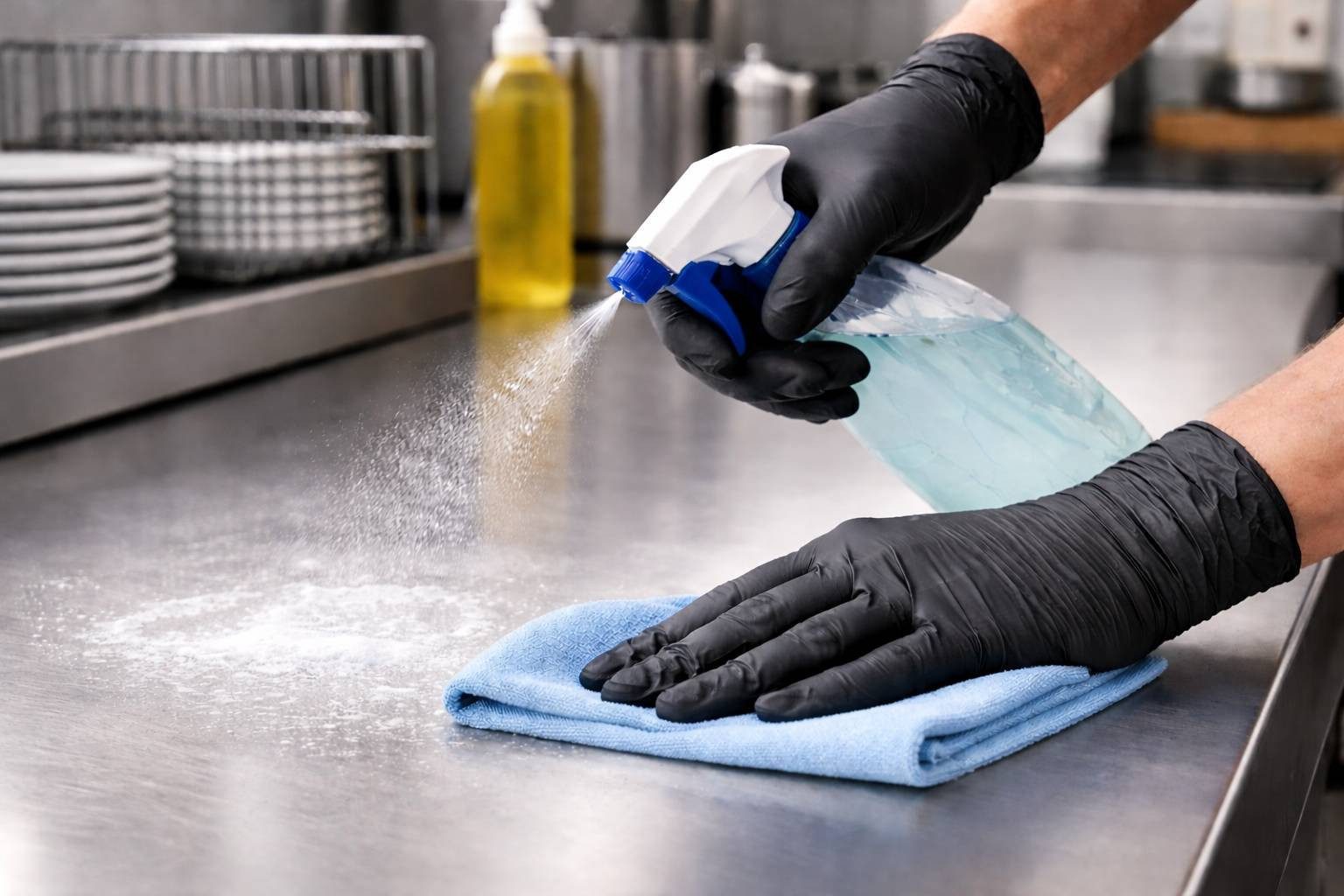 PACKEO Nitril-Handschuhe Puderfrei, Professionelle Einmalhandschuhe - Schwarz - (100-St., - Gr. XL)