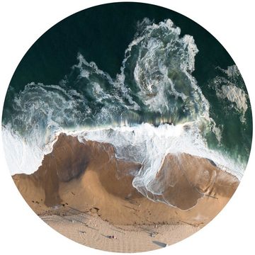 WallSpirit Wandsticker Wandaufkleber rund "Strand und Meer", Selbstklebend, rückstandslos abziehbar