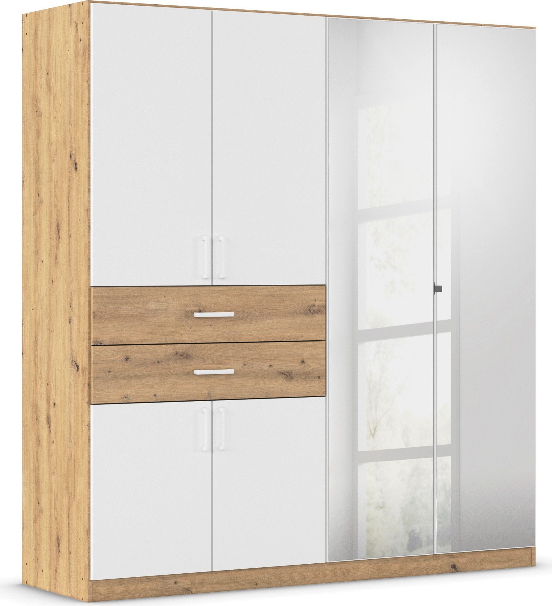 rauch Drehtürenschrank "Maika" mit Spiegel, 2 Schubladen, in verschiedenen günstig online kaufen