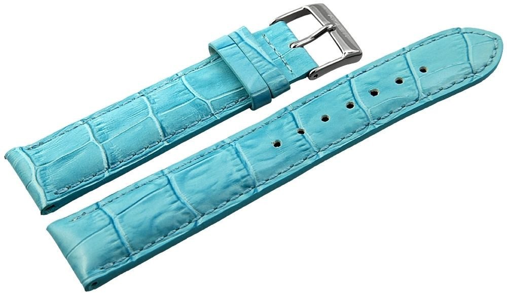 AKZENT Uhrenarmband 8000496 Echtlederbänder, hellblau, 20 mm