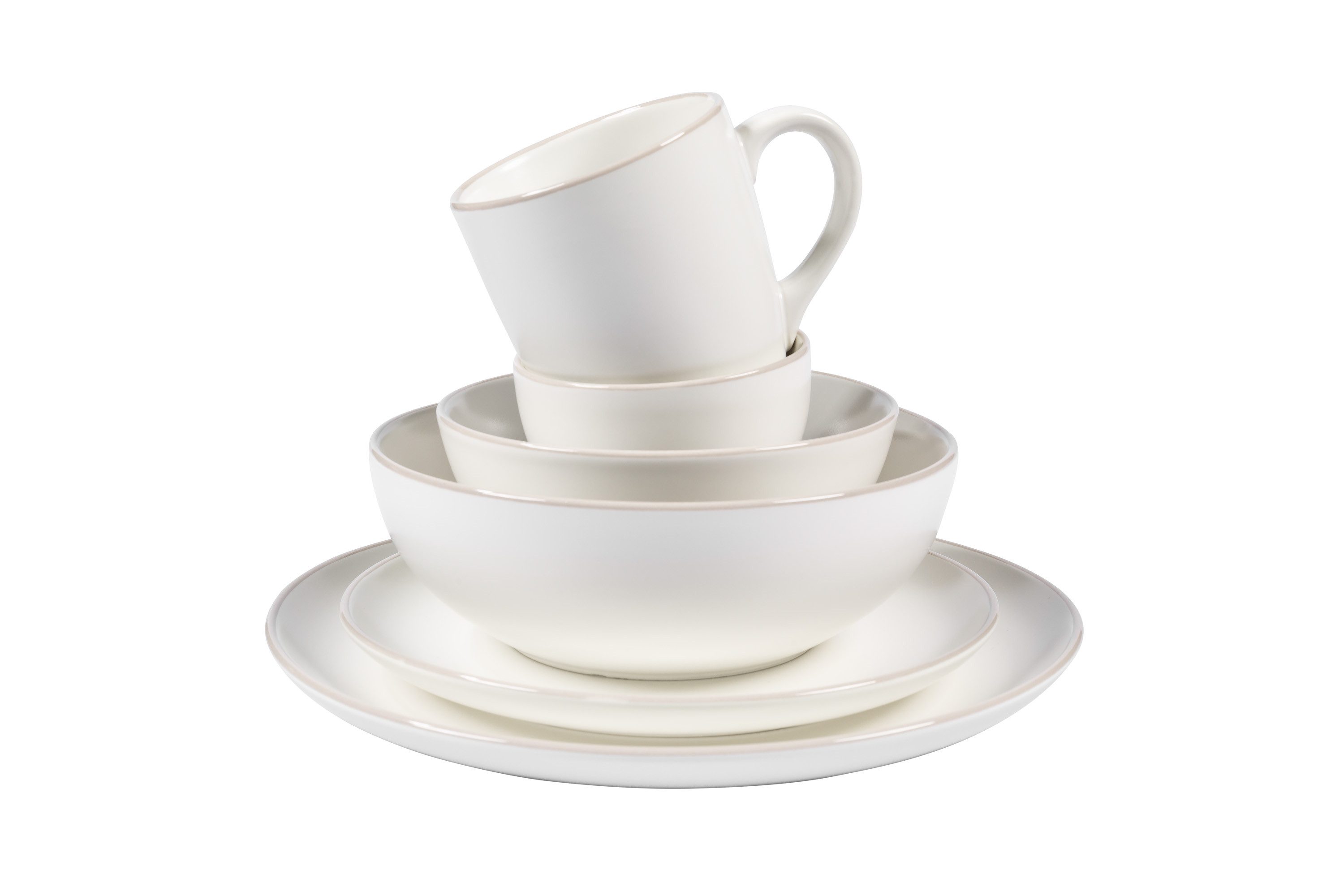 Sallys Geschirr-Set - Silky Glaze, 12 Teilig, Hochwertiges Porzellan