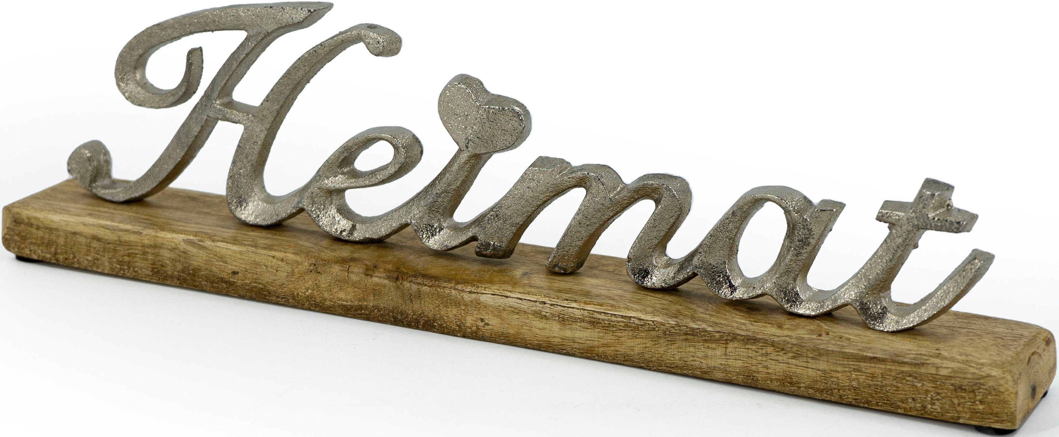 NOOR LIVING Deko-Schriftzug Heimat (1 St), aus Holz und Aluminium