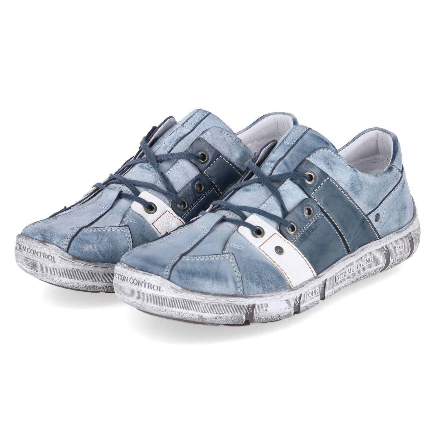 KRISBUT Krisbut 5770-3 Herren Glattleder blau-kombi Schnürschuh