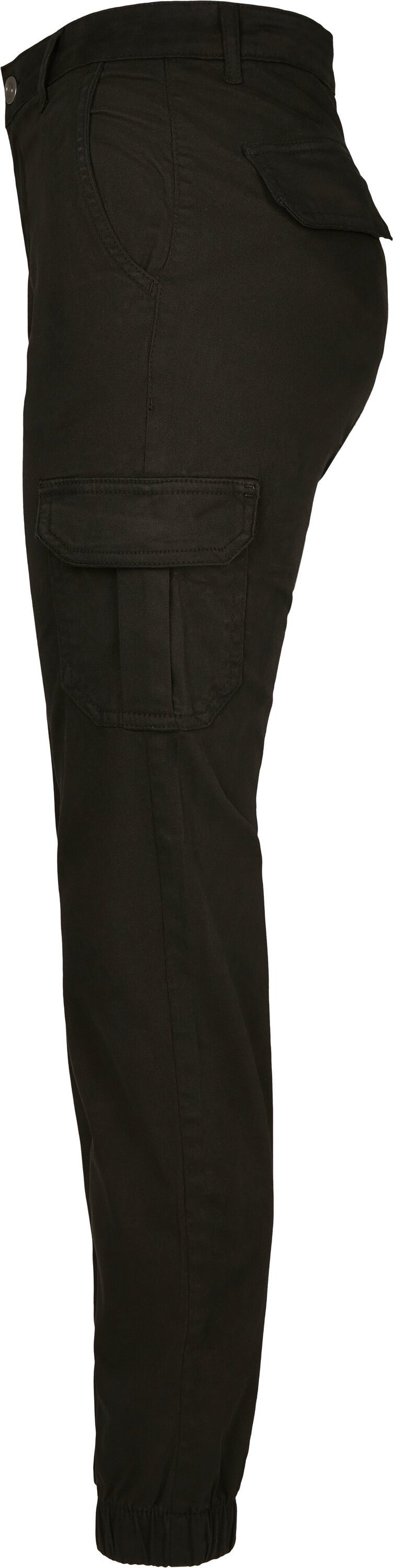 URBAN CLASSICS Cargohose Damen Ladies Waist High black Pants Cargo (1-tlg)