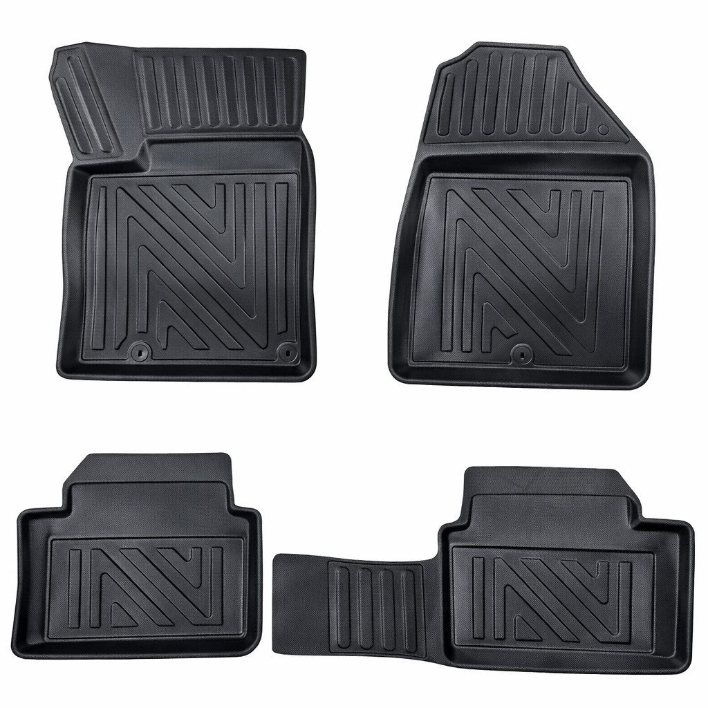 fussmattenprofi.com Auto-Fußmatte 3D Auto Gummimatten für Ford Focus 4 HB/Wagon 2018-2022 Carbonfaser (1 St), für Ford Ford Focus