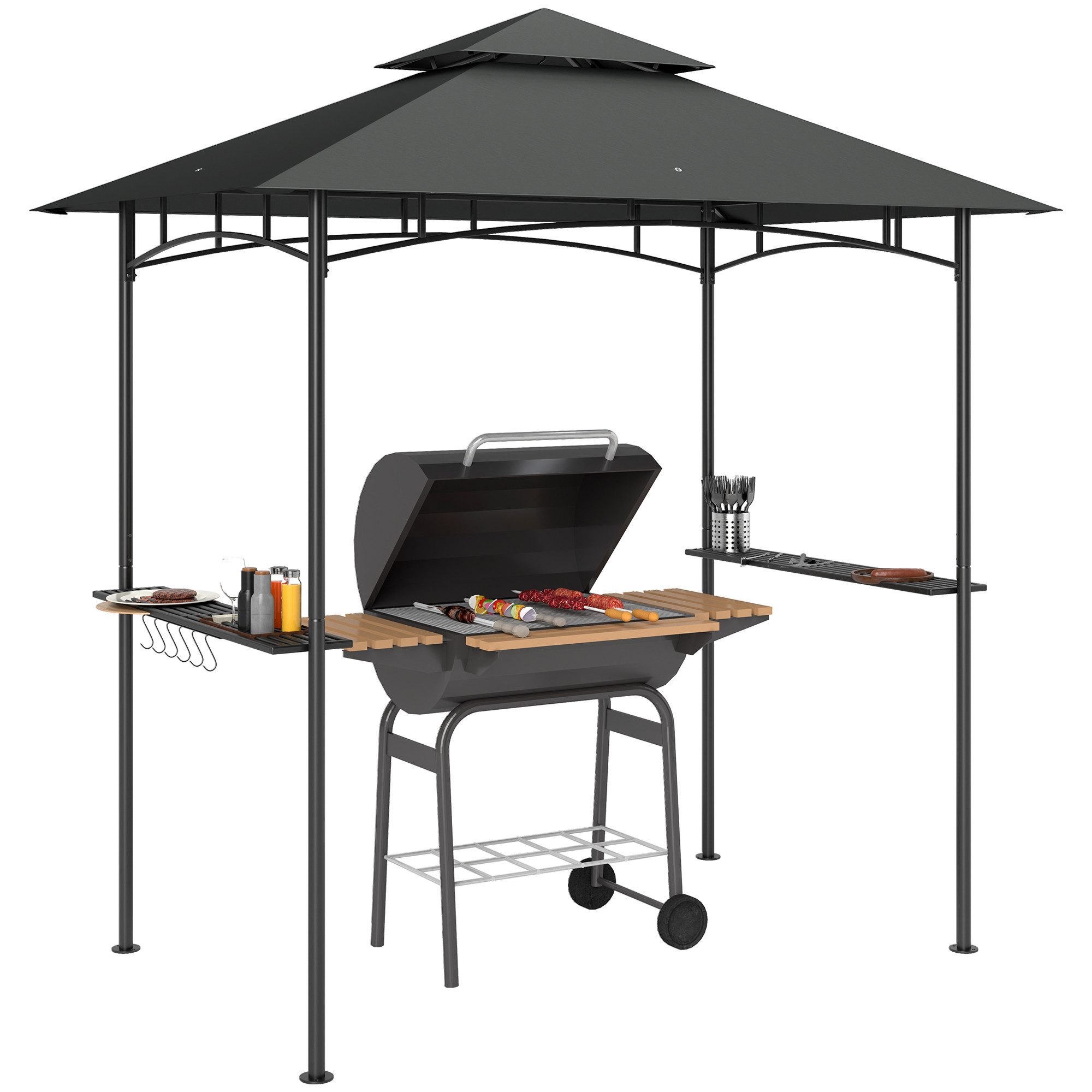 Outsunny Grillpavillon mit LED, 240 x günstig online kaufen