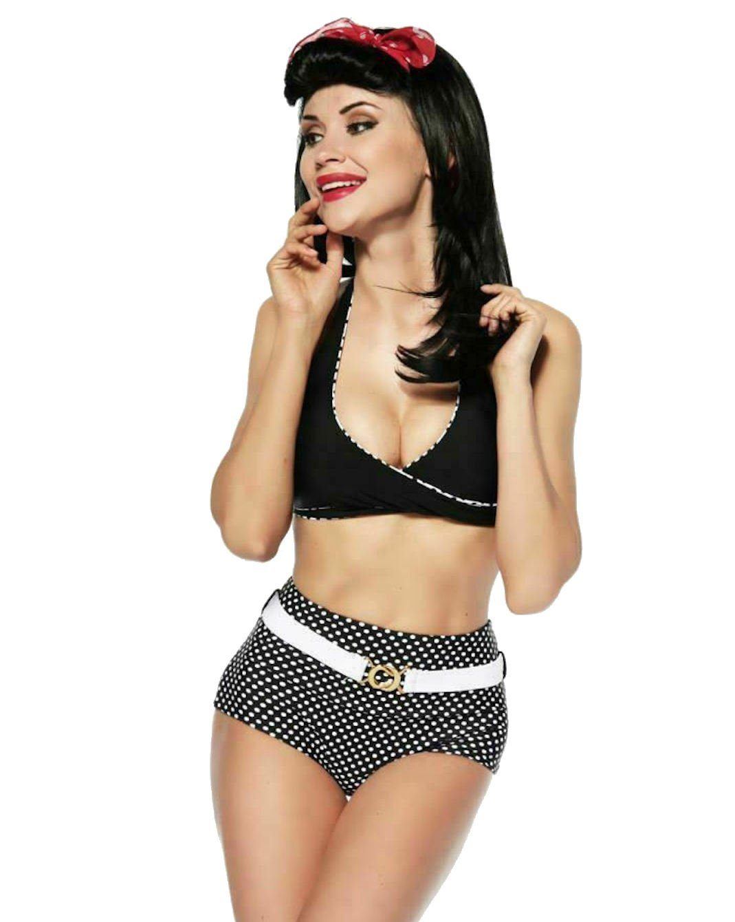 Samegame Triangel-Bikini Rockabilly Wendebikini mit Gürte günstig online kaufen