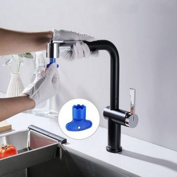 CECIPA pro Küchenarmatur Küchenmischbatterie mit Herausziehbarer Brause, 2 Wasserauslassmodi (Einhand-Waschtischarmatur, 1-St., Wasserhahn aus Edelstahl) 360° drehbar