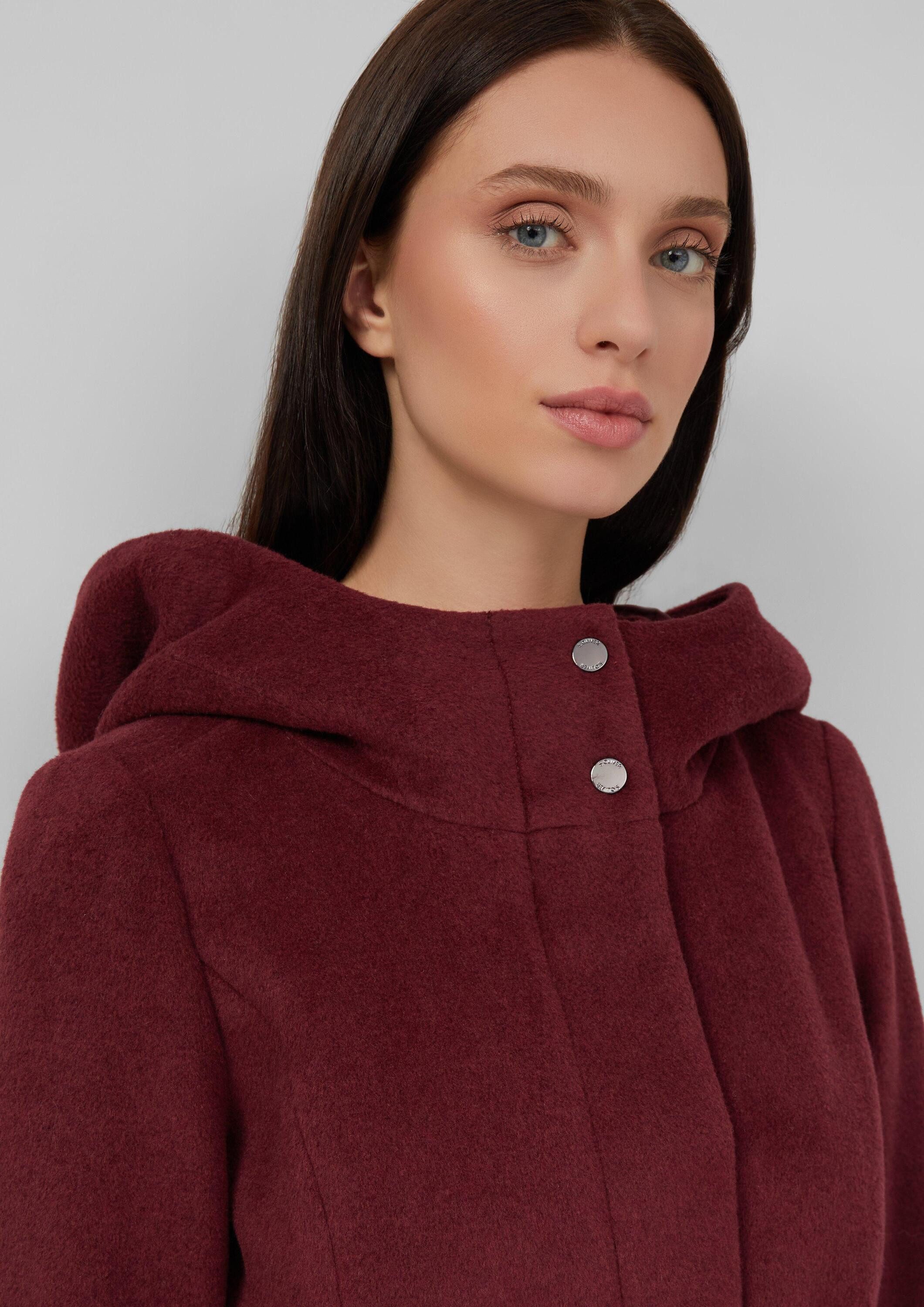 s.Oliver Funktionsmantel Outdoor-Mantel Wollmix-Mantel im Slim Fit mit Gürtel