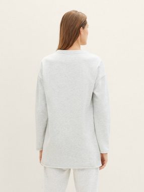 TOM TAILOR Sweatshirt Oversized Langarmshirt mit Logo-Print