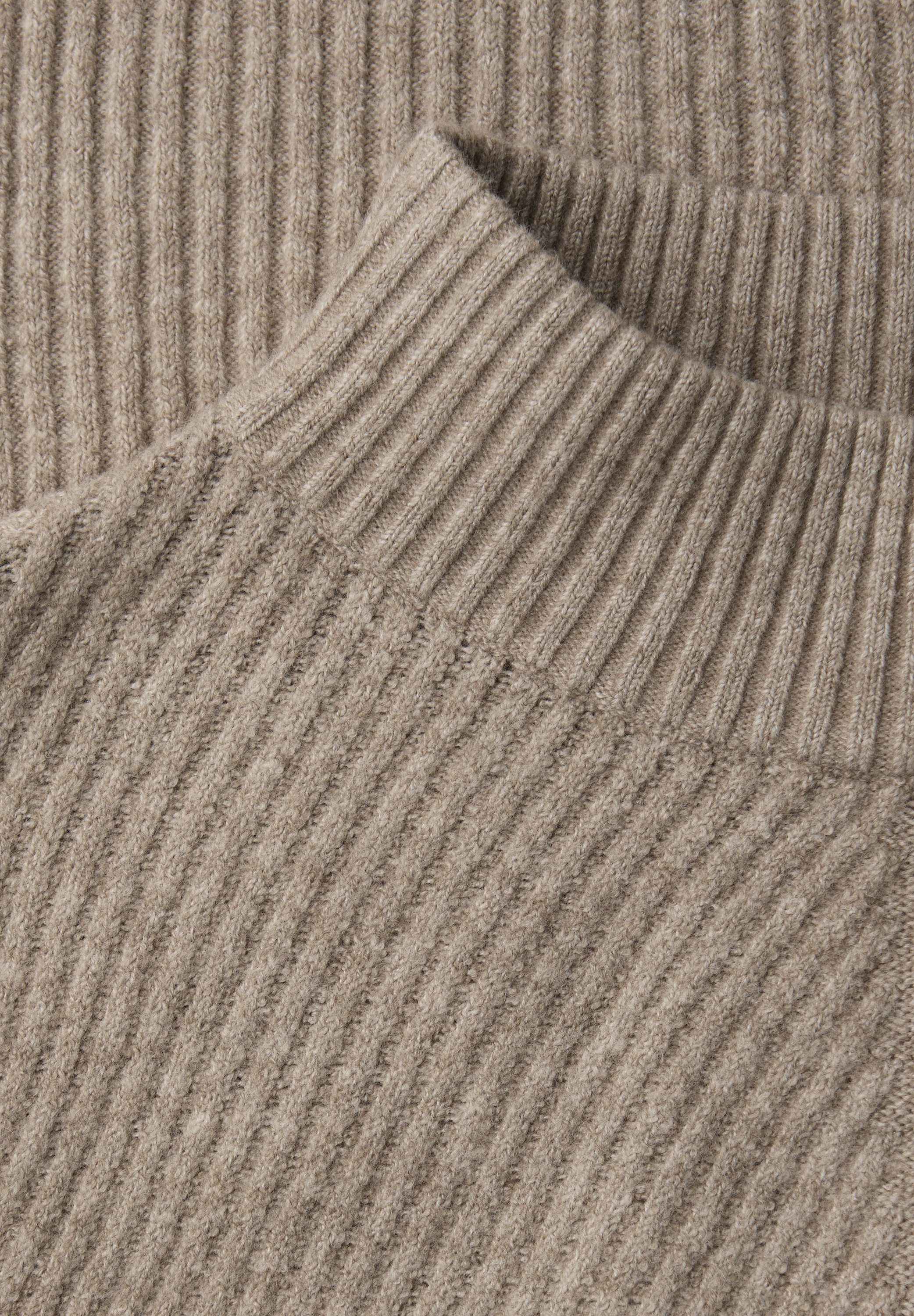 STREET ONE Stehkragenpullover mit dezentem Strukturmuster