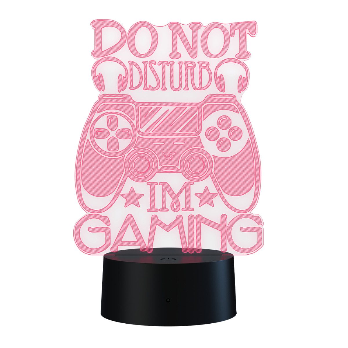 Qware Gaming LED Dekolicht 3D LED Lampe – RGB Tischlampe mit Farbwechsel und Fernbedienung