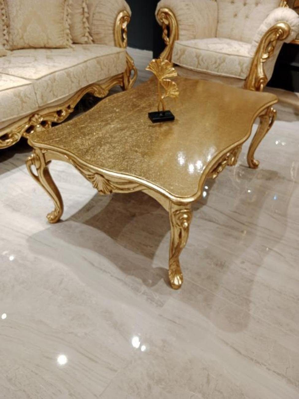 (1-St., JVmoebel Europa nur Couchtisch Made Gold in Möbel Luxus Couchtisch Design Wohnzimmer Klassisch Couchtisch), 1x Tische Holz