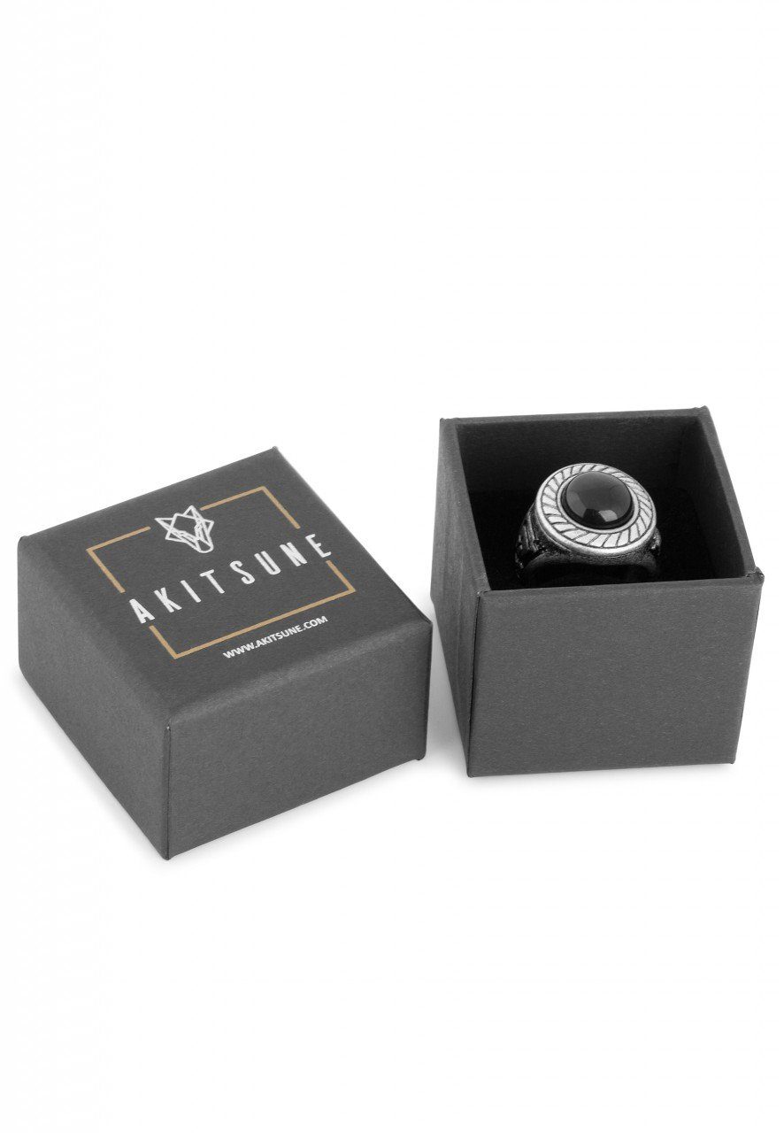 Akitsune Siegelring Mortis Ring Silber EU 57 - UK P - US 8