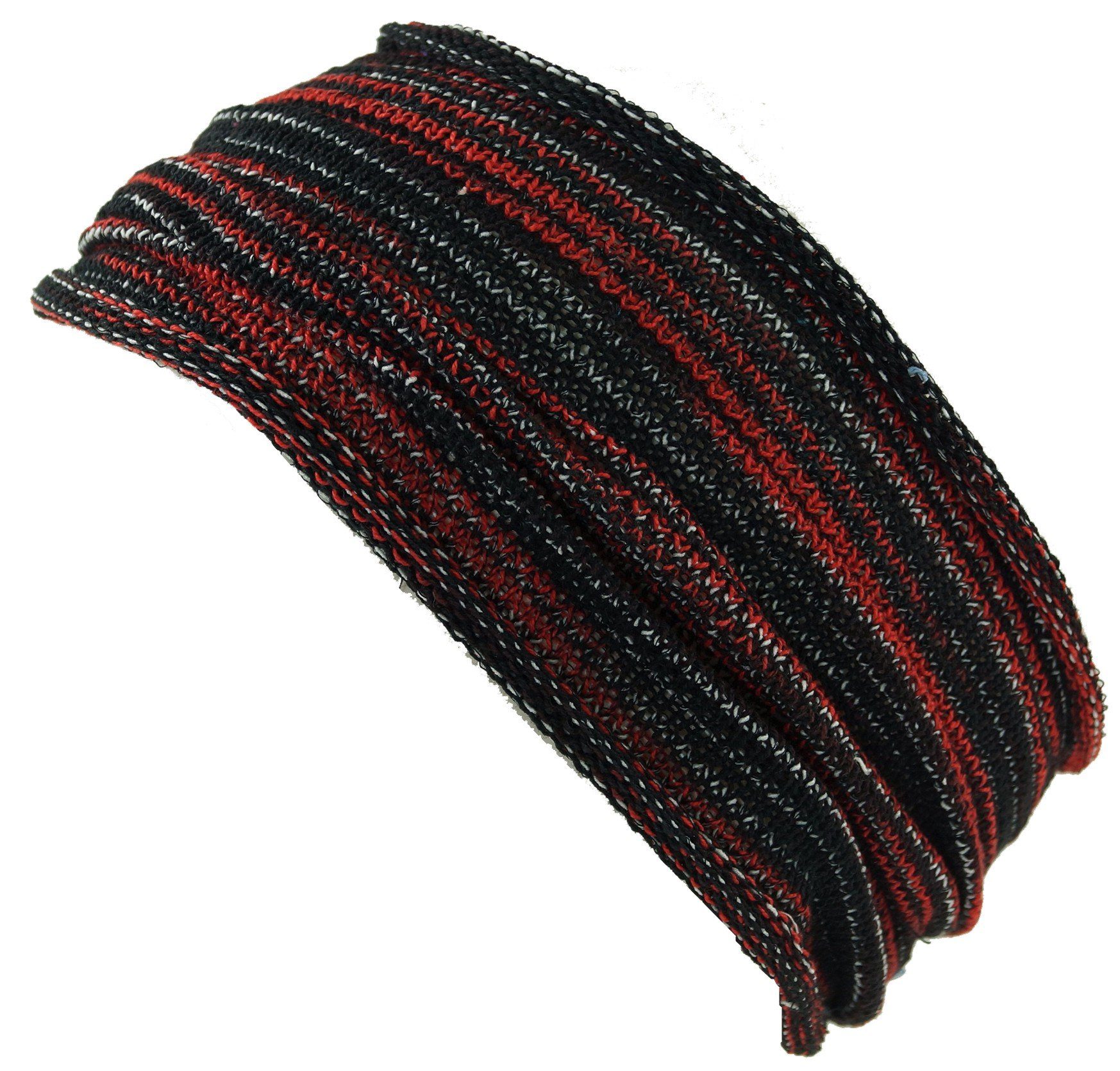Guru-Shop Stirnband Magic Hairband, Dread Wrap, Schlauchschal,.. Haarband schwarz/rot