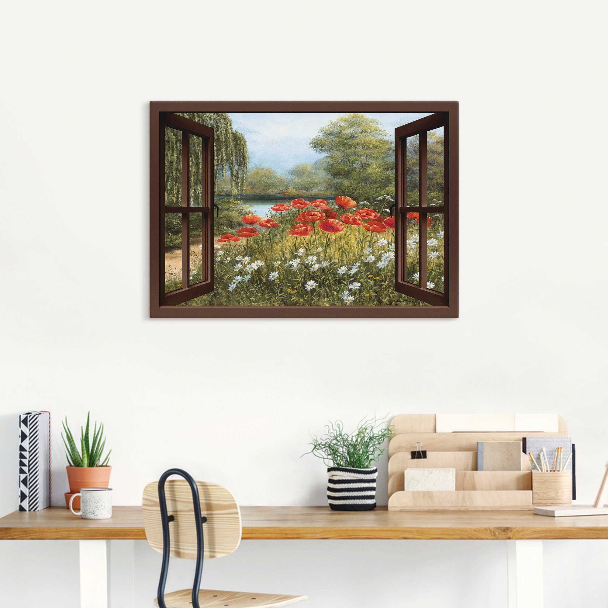 Artland Wandbild »Mohnwiese«, Seebilder (1 Stück), in vielen Größen & Produktarten - Alubild / Outdoorbild für den Außenbereich, Leinwandbild, Poster, Wandaufkleber / Wandtattoo auch für Badezimmer geeignet-HomeTrends