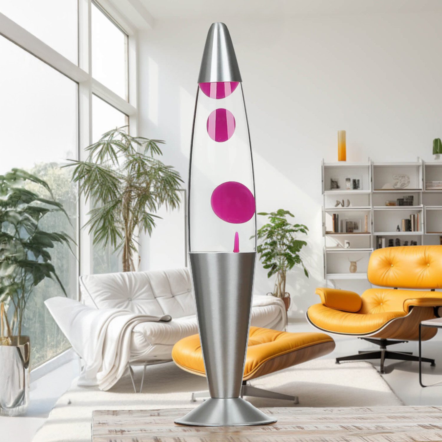 Licht-Erlebnisse Lavalampe JENNY, Warmweiß, Tischleuchte Pink günstig online kaufen