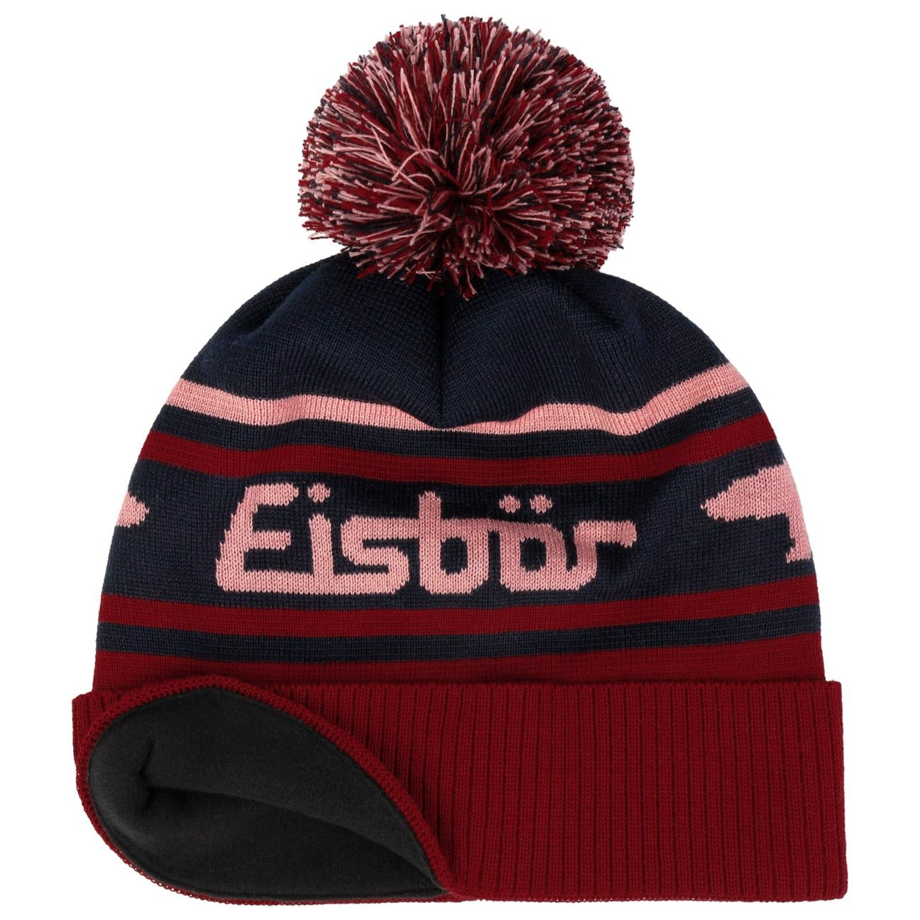 Eisbär Strickmütze (1-St) Wintermütze mit Umschlag, Made in Austria