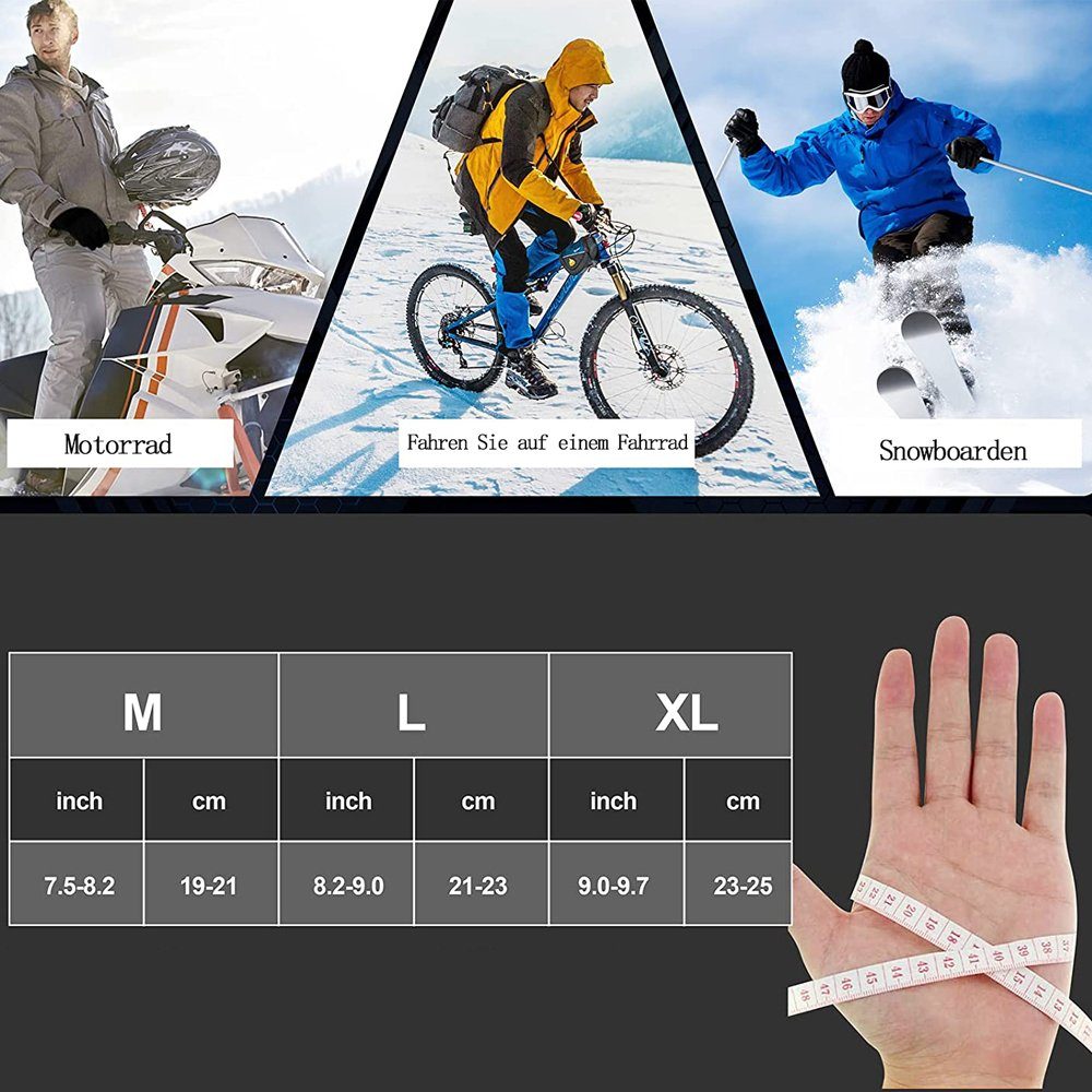 Fahrradhandschuhe Fahrradhandschuhe Handschuhe Warme Touchscreen 3M GelldG Wasserdichte